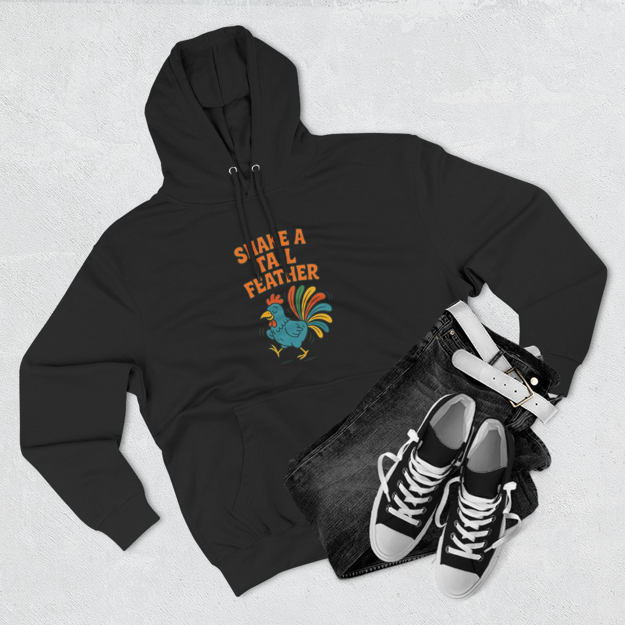 Shake A Tail Feather Three-Panel Fleece Hoodie