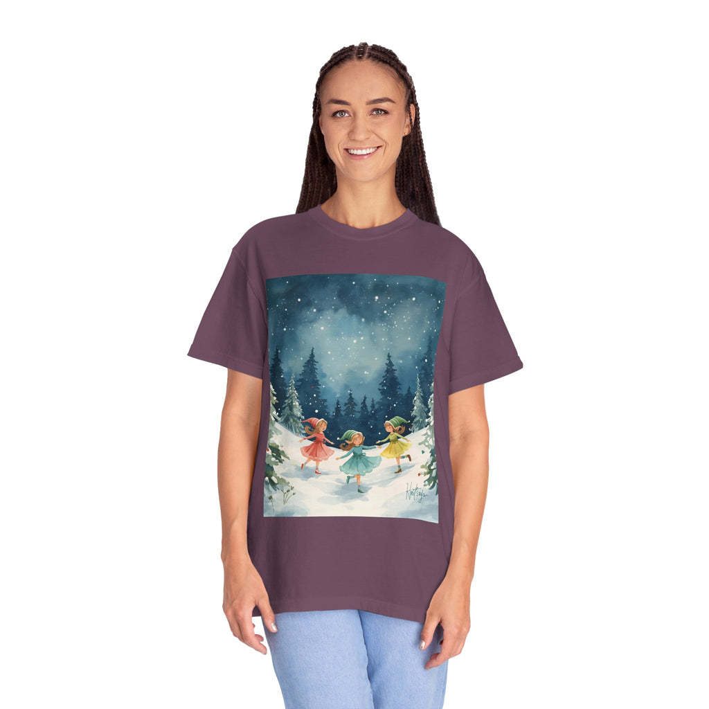 Whimsical Winter T-Shirt, Cozy Graphic Tee, Holiday Apparel, Gift for Her, Seasonal Fashion, Unisex Tee