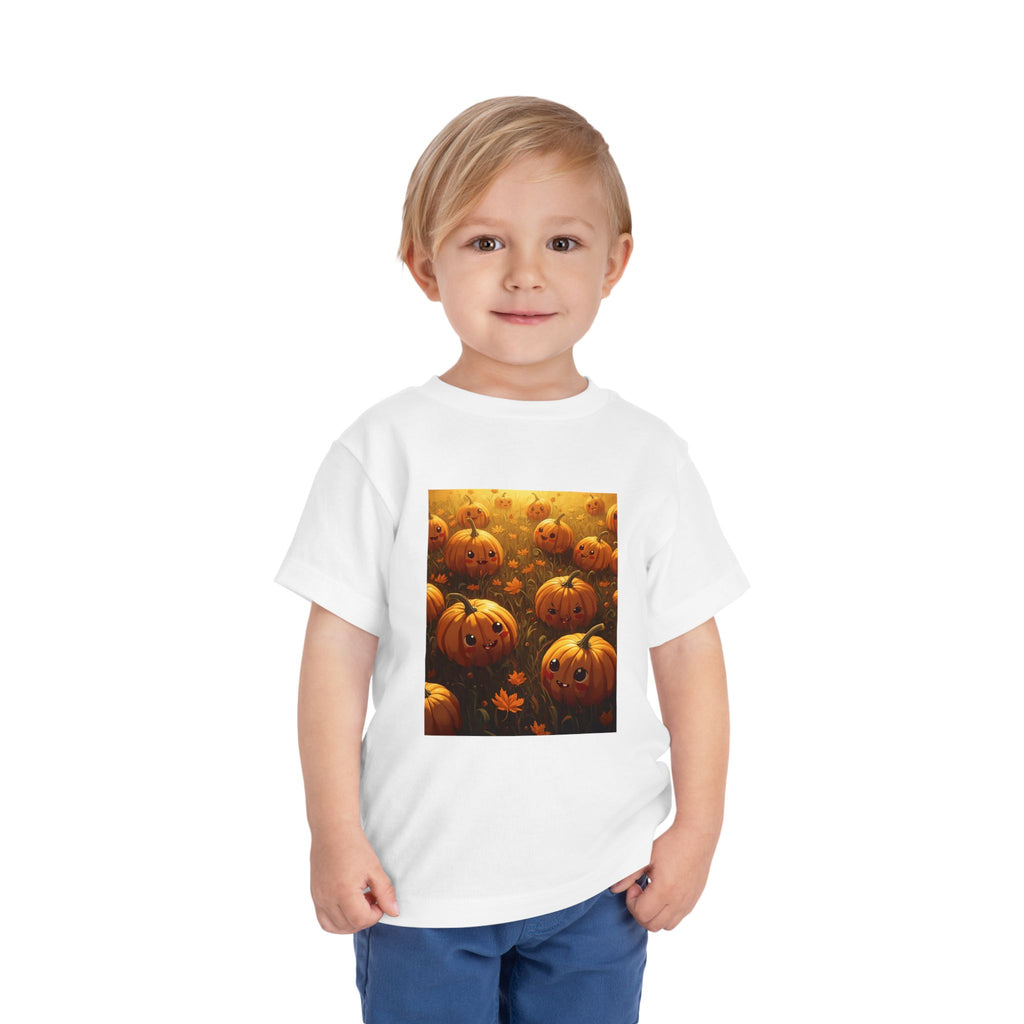 Pumpkin Halloween Toddler Tee - Cute Halloween Shirt, Fall Outfit, Pumpkin Lovers Gift, Kids Halloween Apparel, Toddler Party Tee