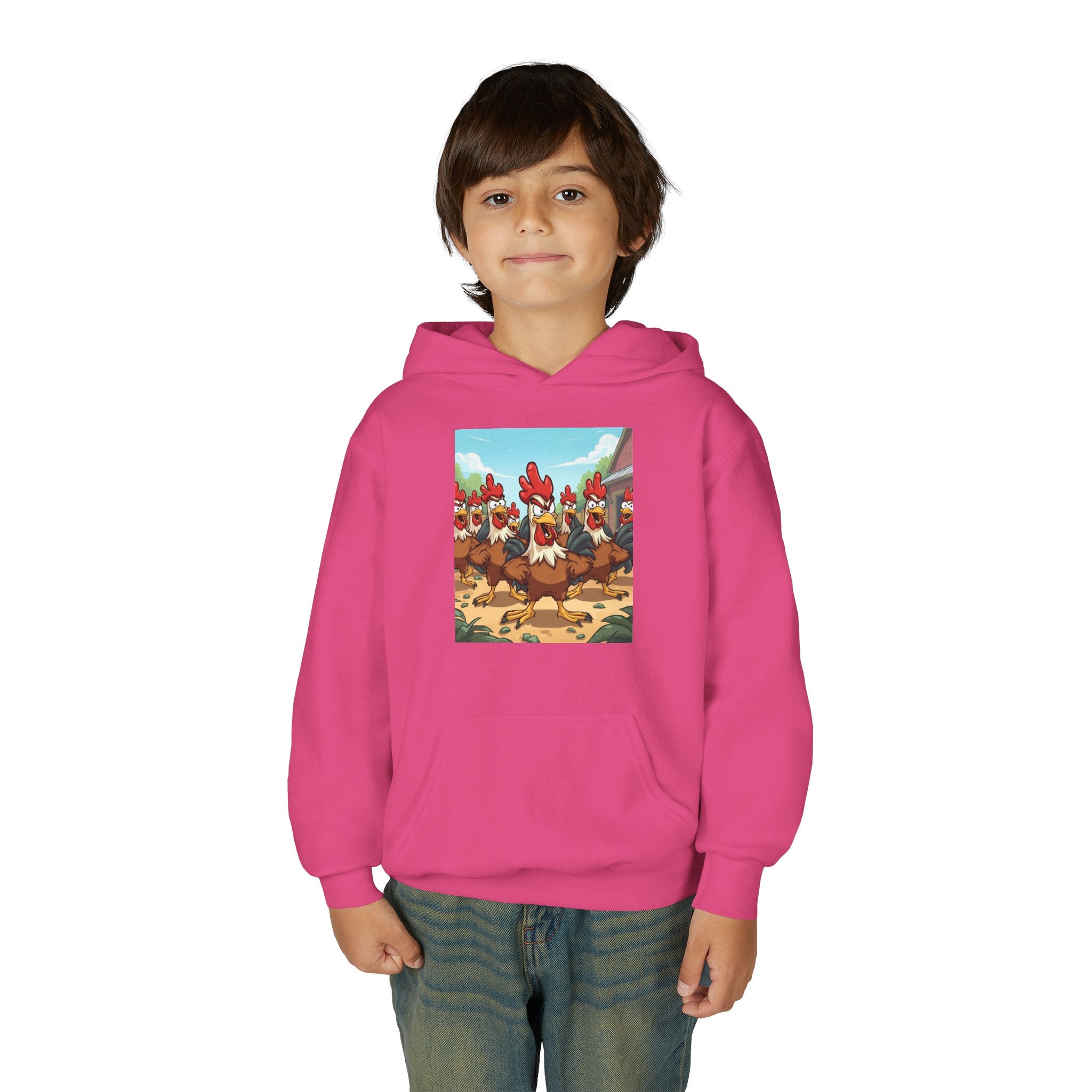 Chicken Funny Youth Heavy Blend Hooded Sweatshirt