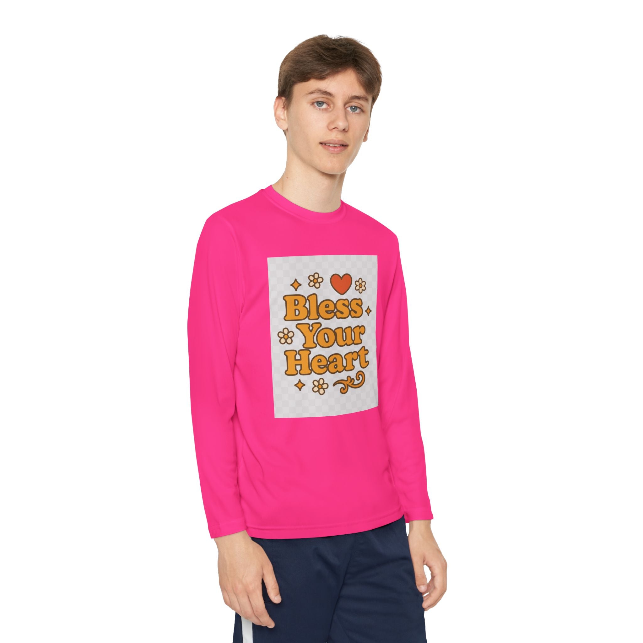 Bless Your Heart Youth Long Sleeve Competitor Tee