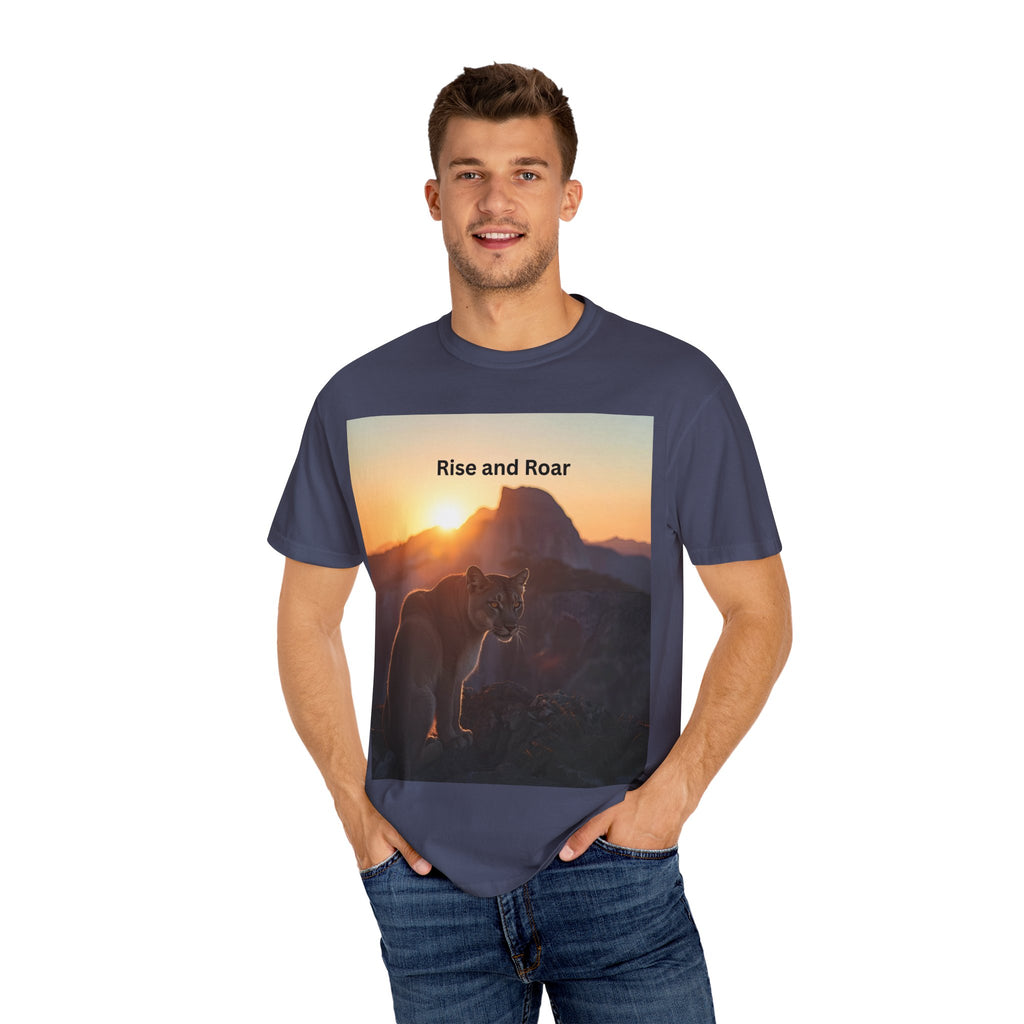 Rise And Roar Sunrise Mountain Lion T-Shirt, Rise and Roar Tee, Unisex Cotton Shirt, Graphic Tee for Nature Lovers, Adventure Apparel, Gifts for [...]