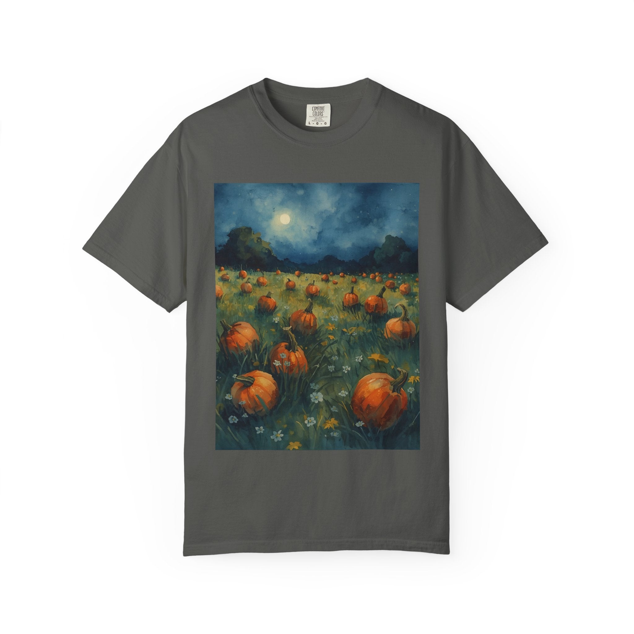 Autumn Pumpkin Field T-shirt | Unisex Fall Tee, Cozy Graphic Shirt, Halloween Gift, Harvest Fashion, Seasonal Wear, Pumpkin Lovers