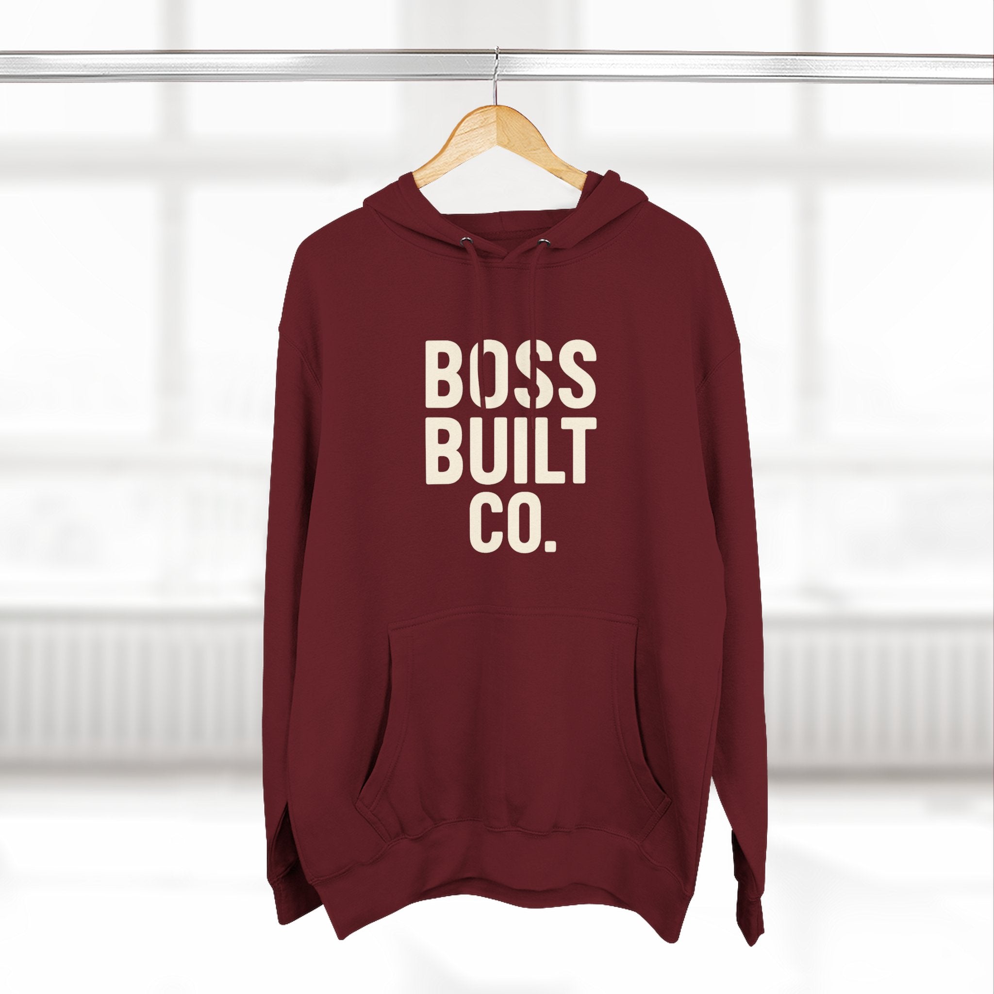Boss Built Co. Hoodie — Motivational Graphic Pullover