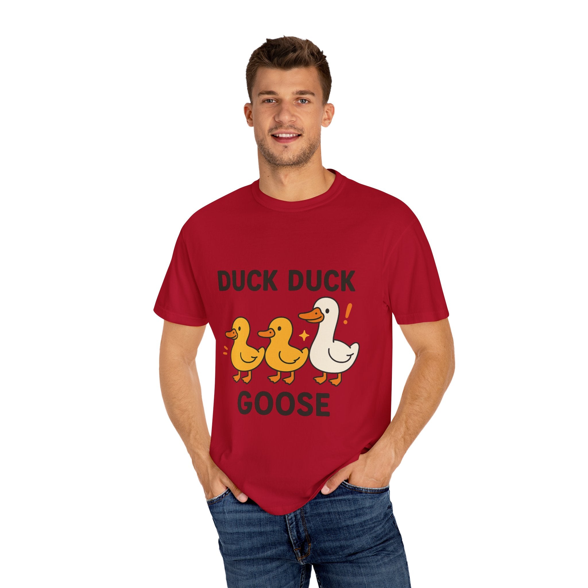 Duck Duck Goose Unisex T-Shirt, Funny Animal Shirt, Cute Gift for Kids, Family Game Night Tee, Everyday Casual Wear, Playful Graphic Top