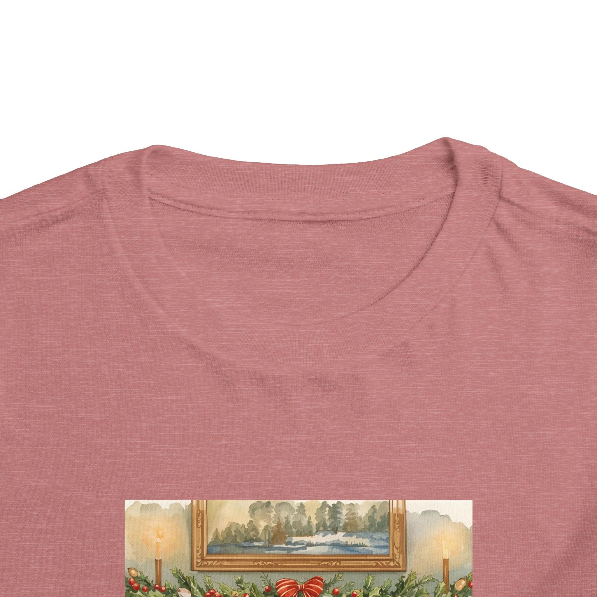 Christmas Stocking Fireplace Toddler Short Sleeve Tee