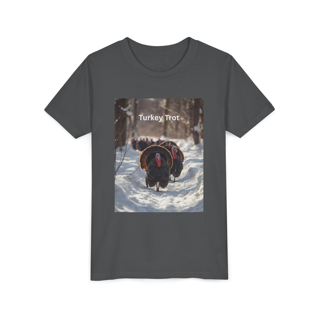 Thanksgiving Turkey Trot Youth Tee, Cute Holiday Shirt, Fall Apparel, Kids Thanksgiving Outfit, Funny Tee for Celebration