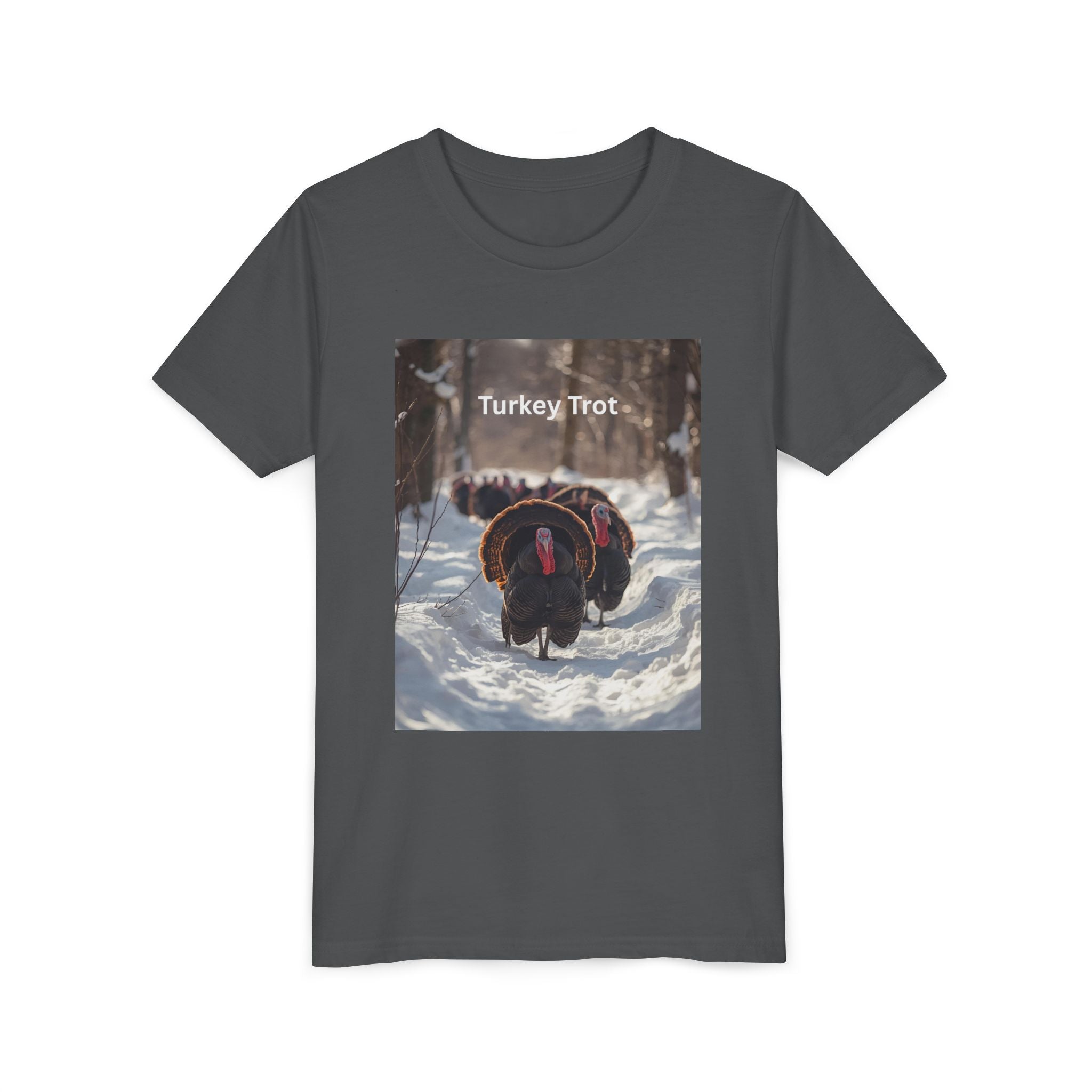 Thanksgiving Turkey Trot Youth Tee, Cute Holiday Shirt, Fall Apparel, Kids Thanksgiving Outfit, Funny Tee for Celebration