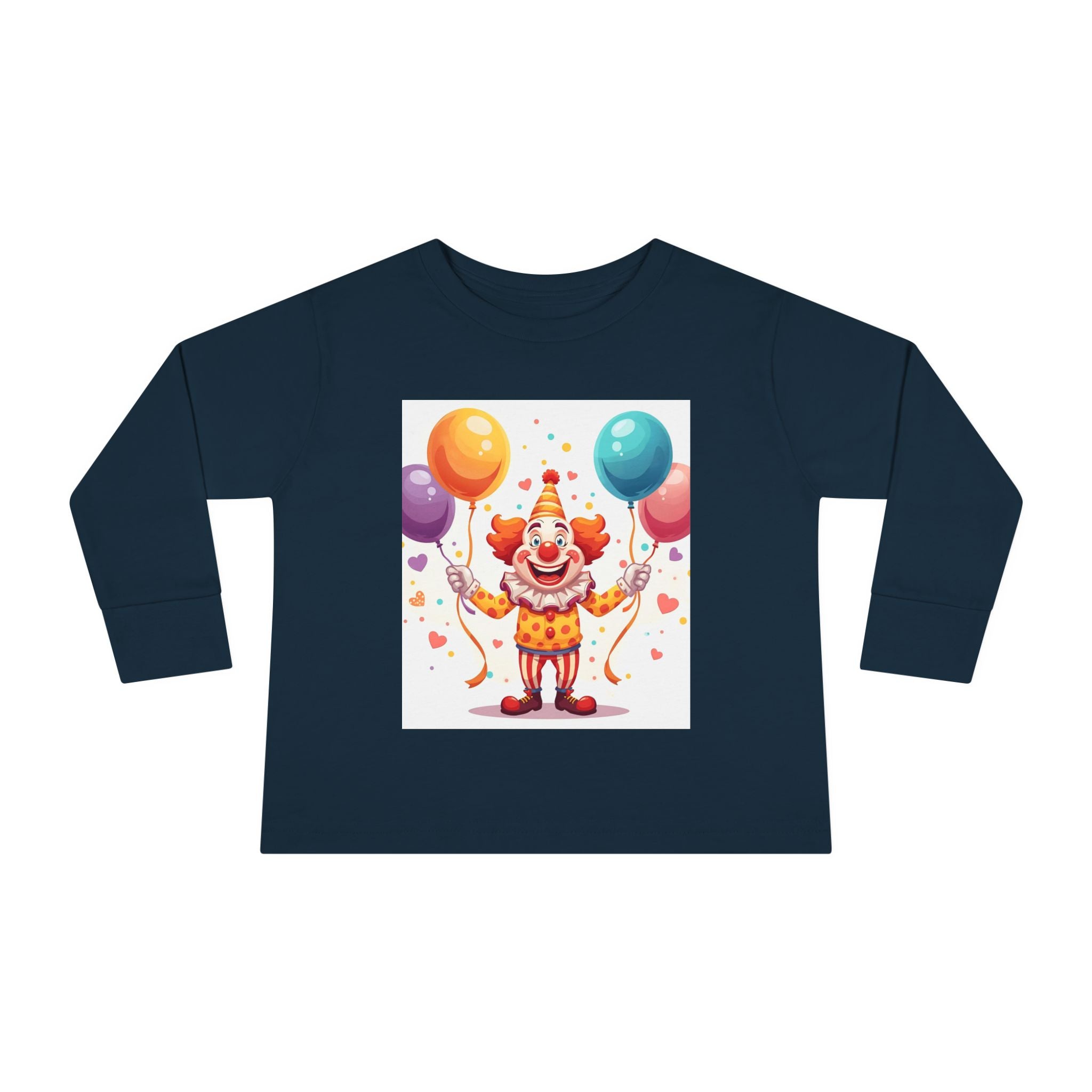 Funny Clown Toddler Long Sleeve Tee