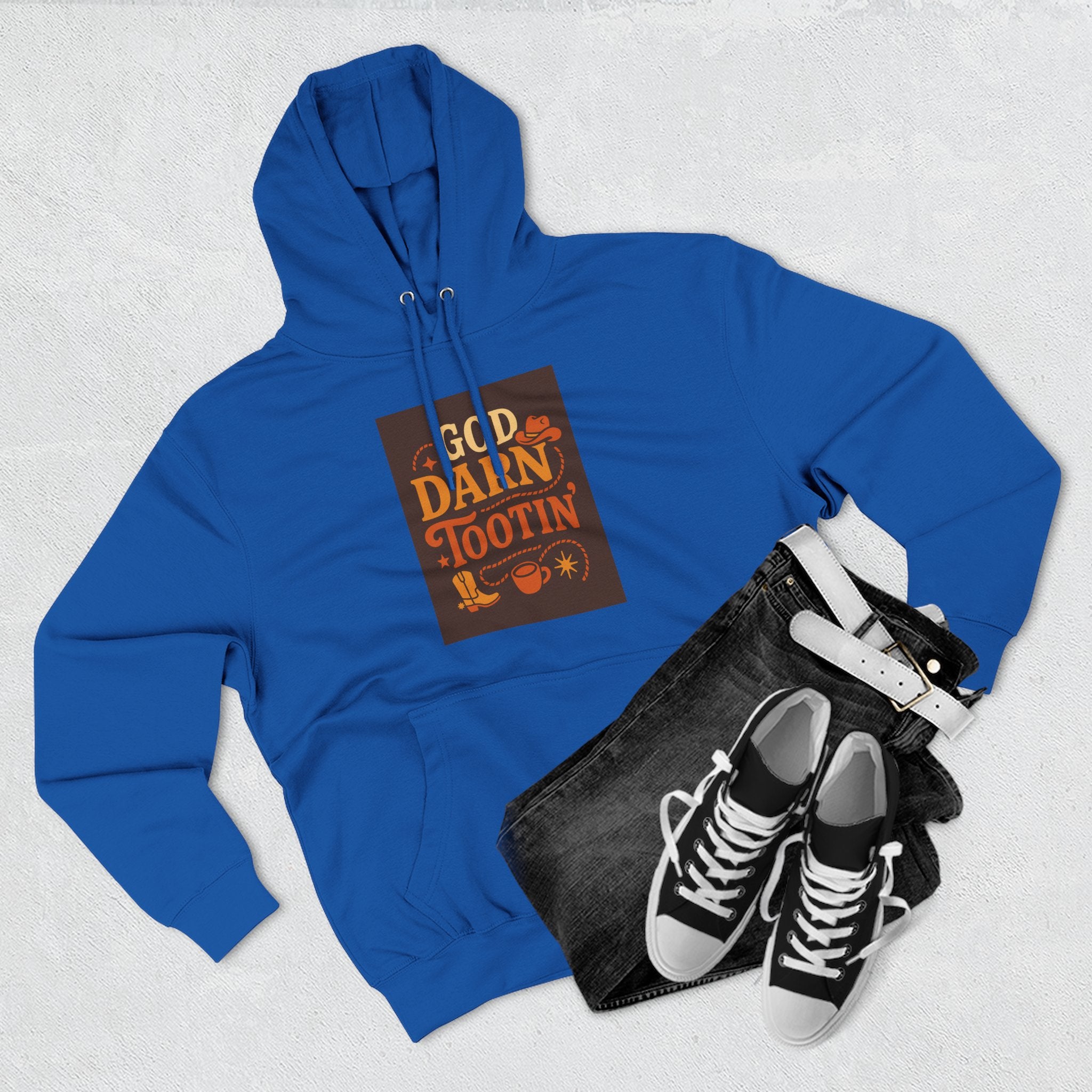 God Darn Tootin Three-Panel Fleece Hoodie