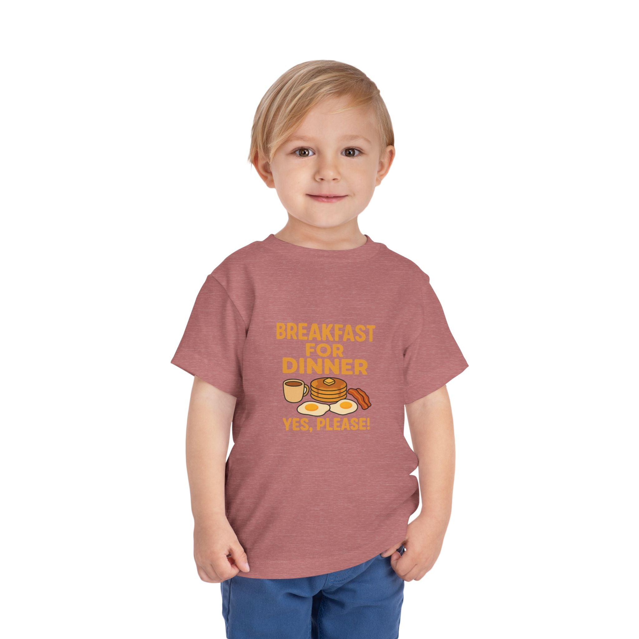 Breakfast For Dinner Toddler Short Sleeve Tee