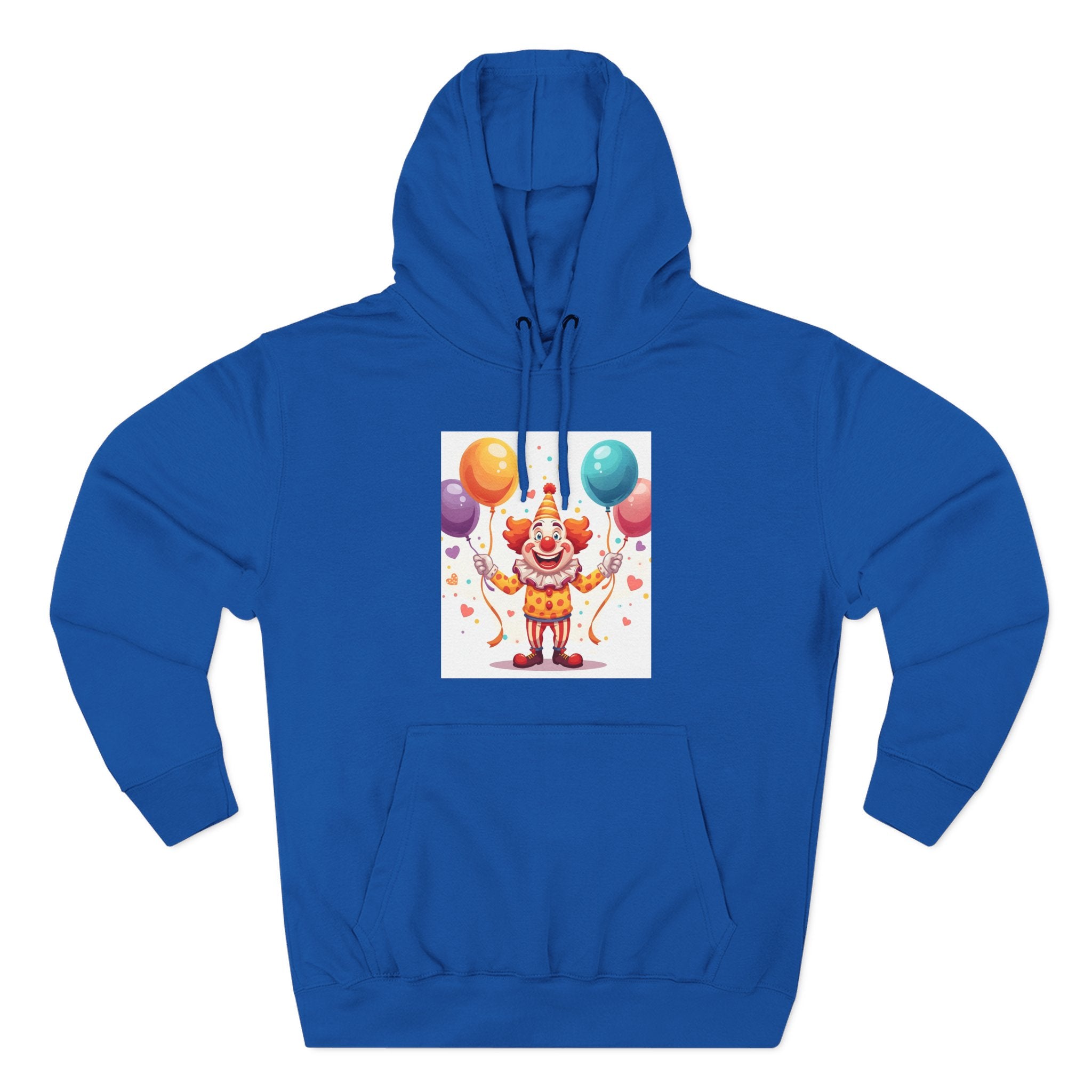 Clown Funny Three-Panel Fleece Hoodie