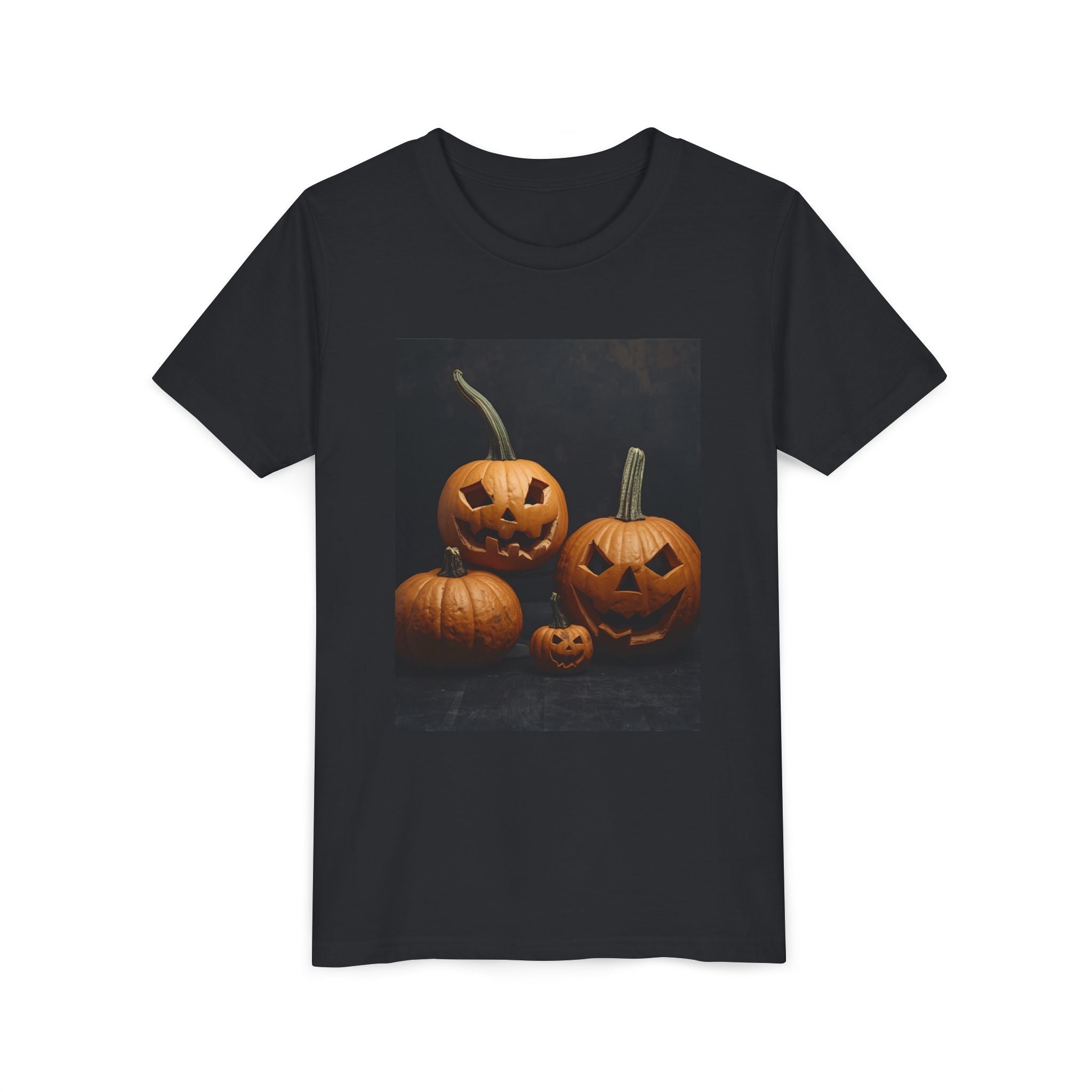 Spooky Halloween Pumpkin Youth Short Sleeve Tee