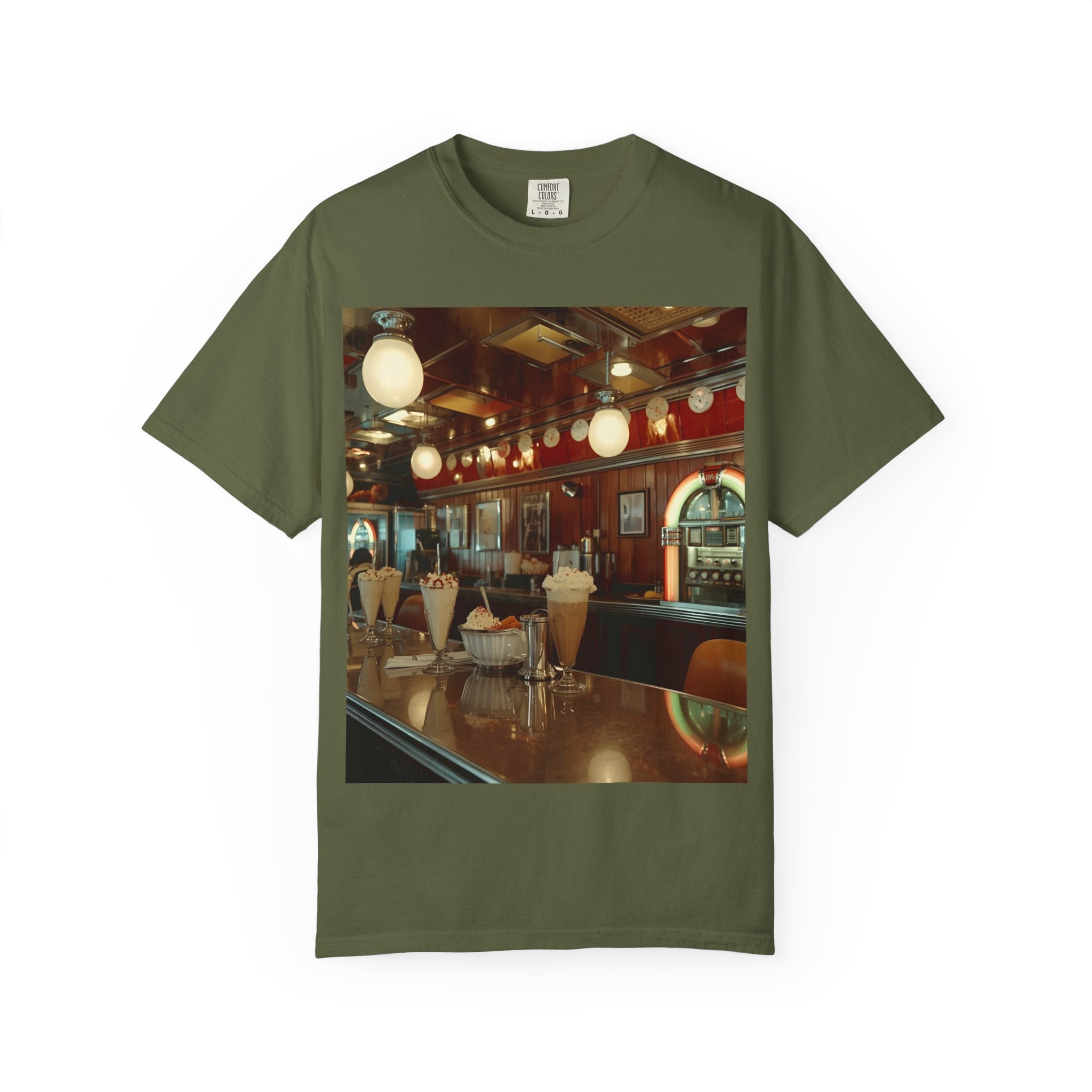 Cozy Vintage Café Vibe Unisex T-shirt, Casual Tee, Retro Style, Gift for Coffee Lovers, Summer Fashion, Everyday Wear