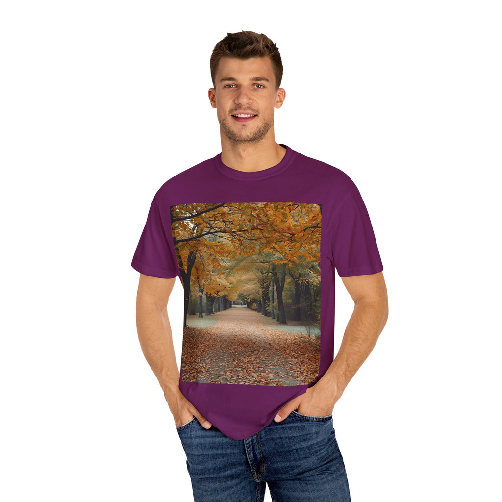 Autumn Pathways Unisex T-Shirt - Cozy Fall Vibes, Nature Lover's Tee, Seasonal Style, Perfect for Thanksgiving, Outdoors Events