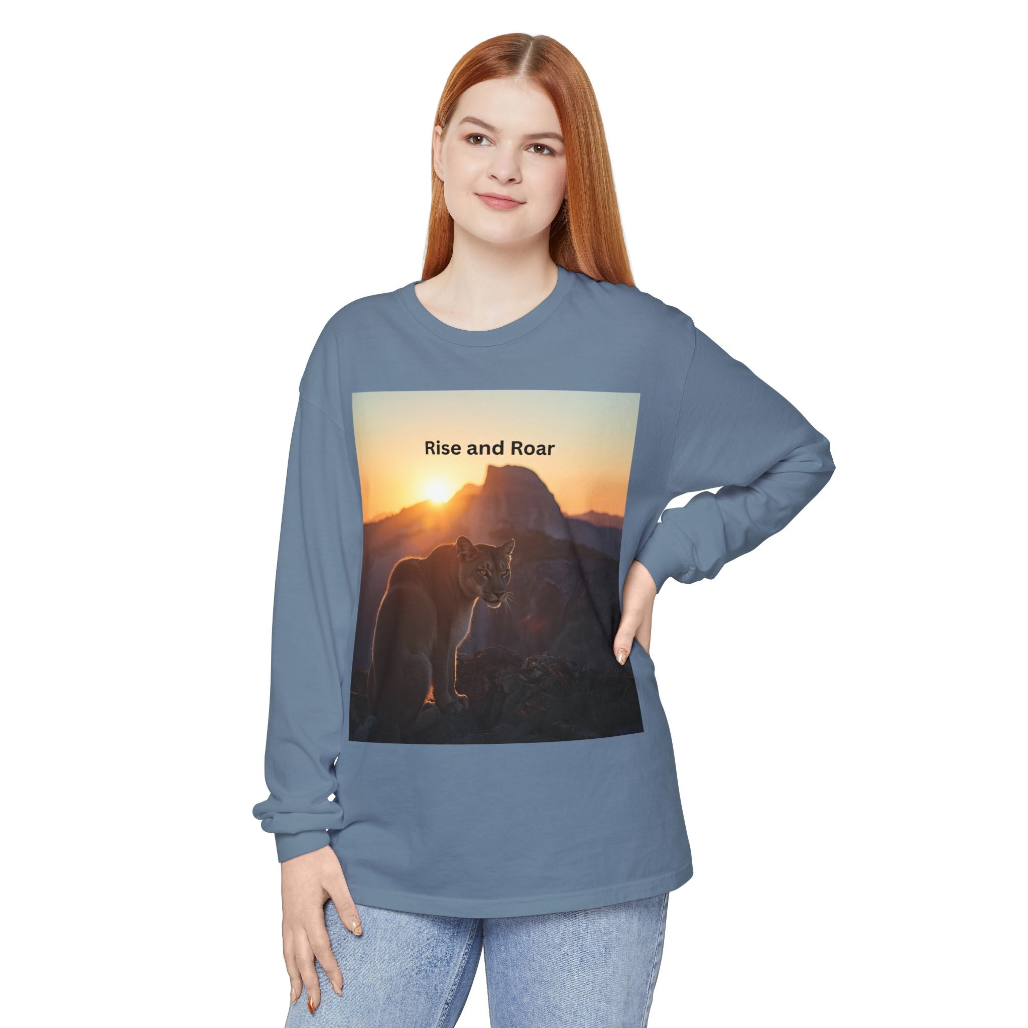 Rise And Roar Unisex Garment-dyed Long Sleeve T-Shirt