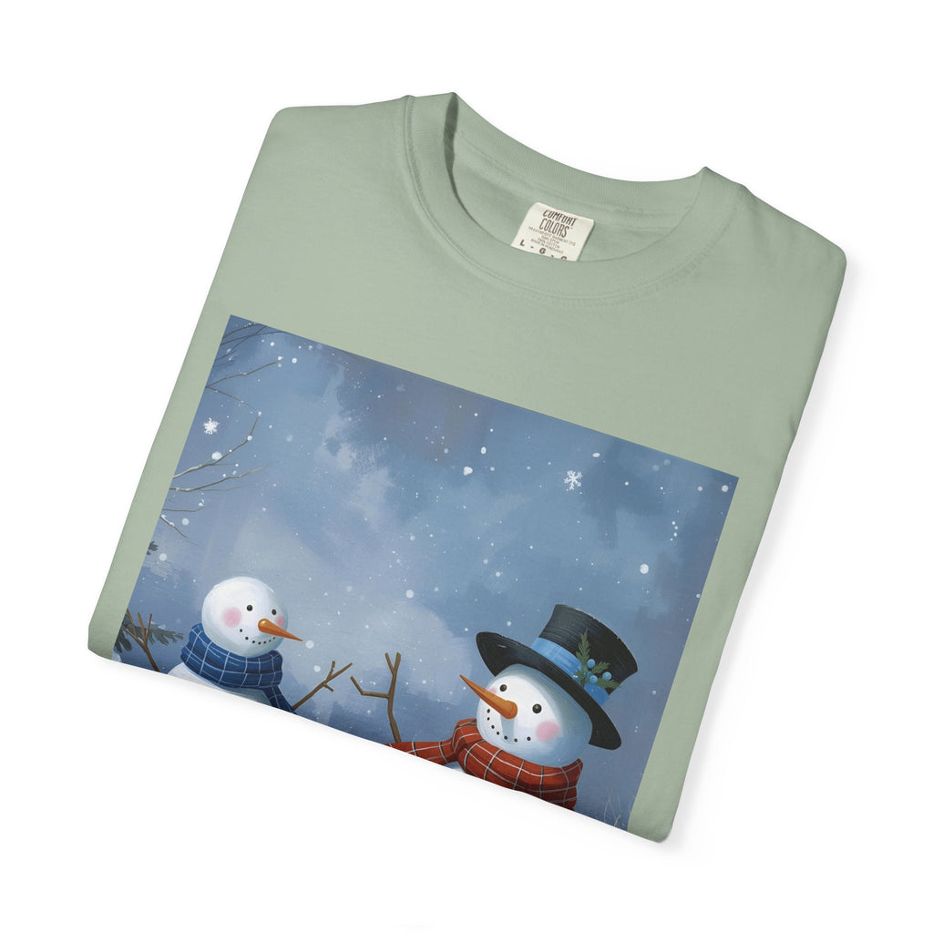Christmas Snowman Family T-Shirt, Holiday Gift, Cozy Tee, Unisex Snowman Shirt, Festive Apparel, Winter Celebration Wear