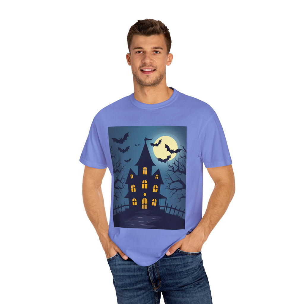 Haunted House Graphic T-Shirt | Halloween Tee, Unisex Shirt, Spooky Top, Fall Apparel, Gift for Halloween Lovers