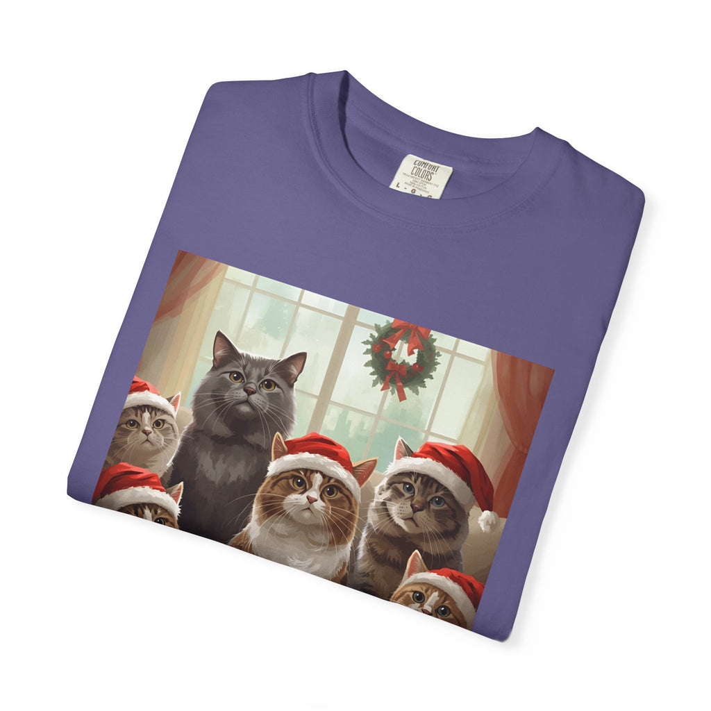 Cute Festive Christmas Holiday Cat T-Shirt, Christmas Gift, Cute Cat Shirt, Unisex Tee, Pet Lover Gift, Cozy Winter Style
