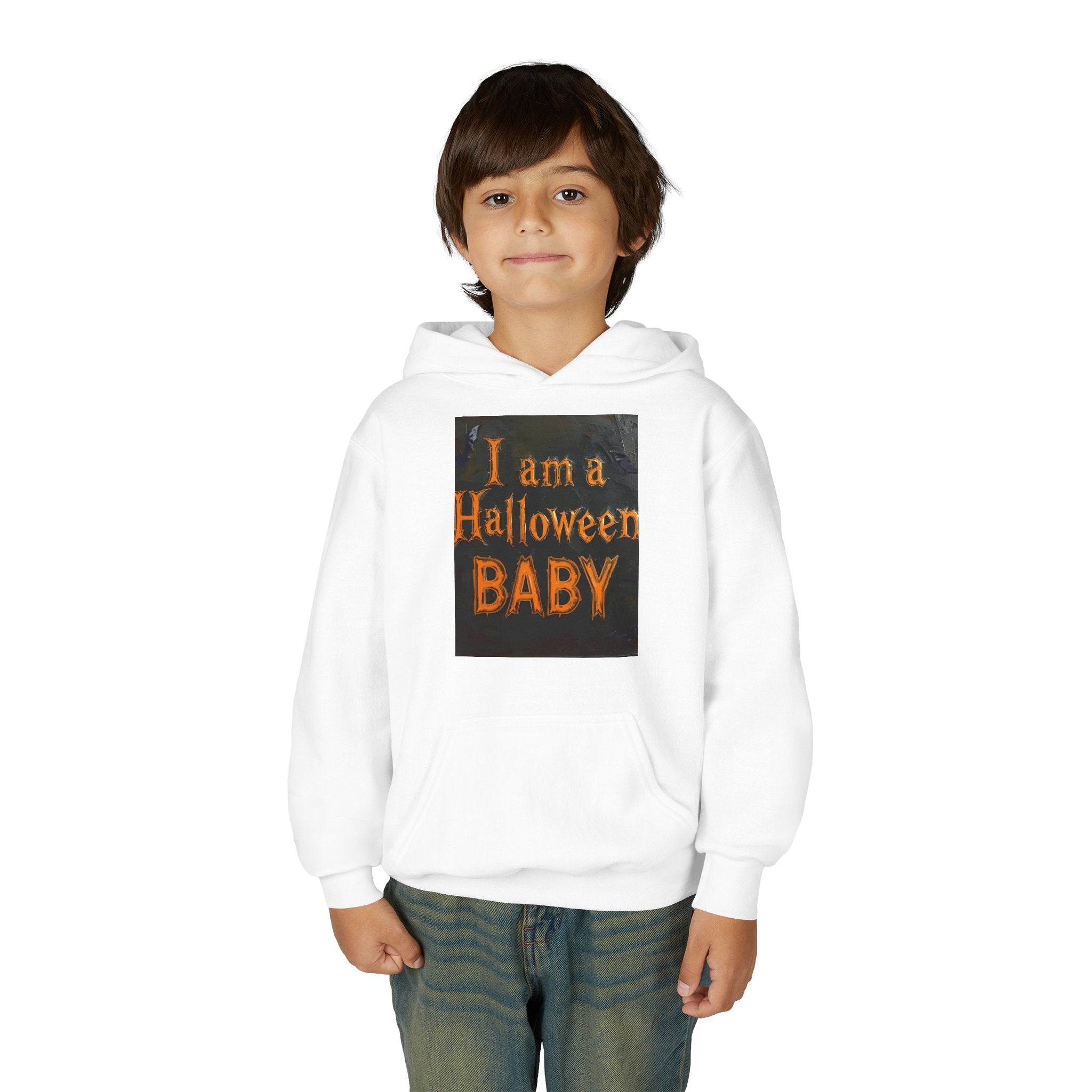 I Am A Halloween Baby Youth Heavy Blend Hooded Sweatshirt