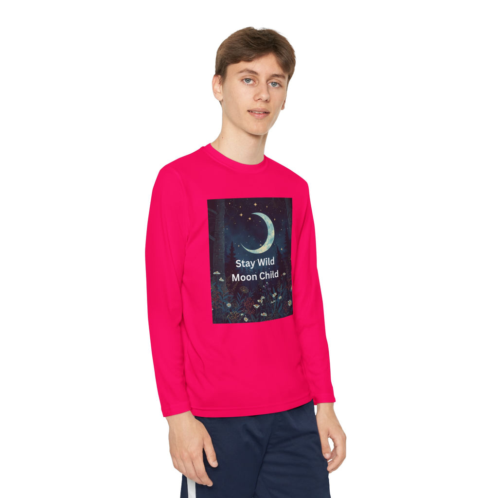 Stay Wild Moon Child Youth Long Sleeve Competitor Tee