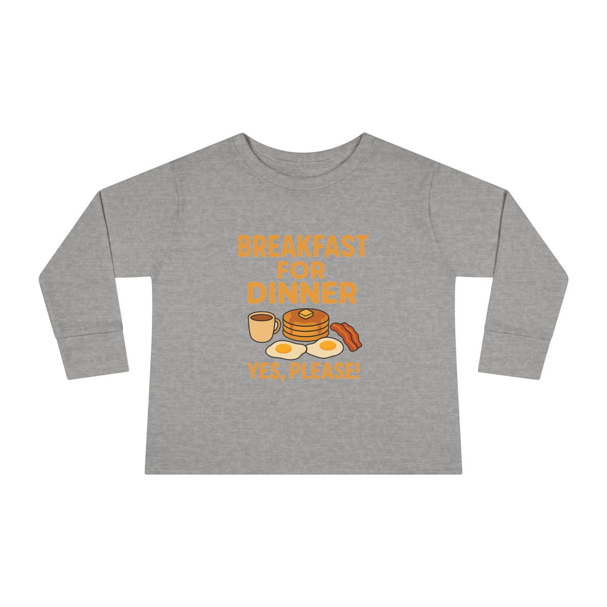 Breakfast For Dinner Toddler Long Sleeve Tee