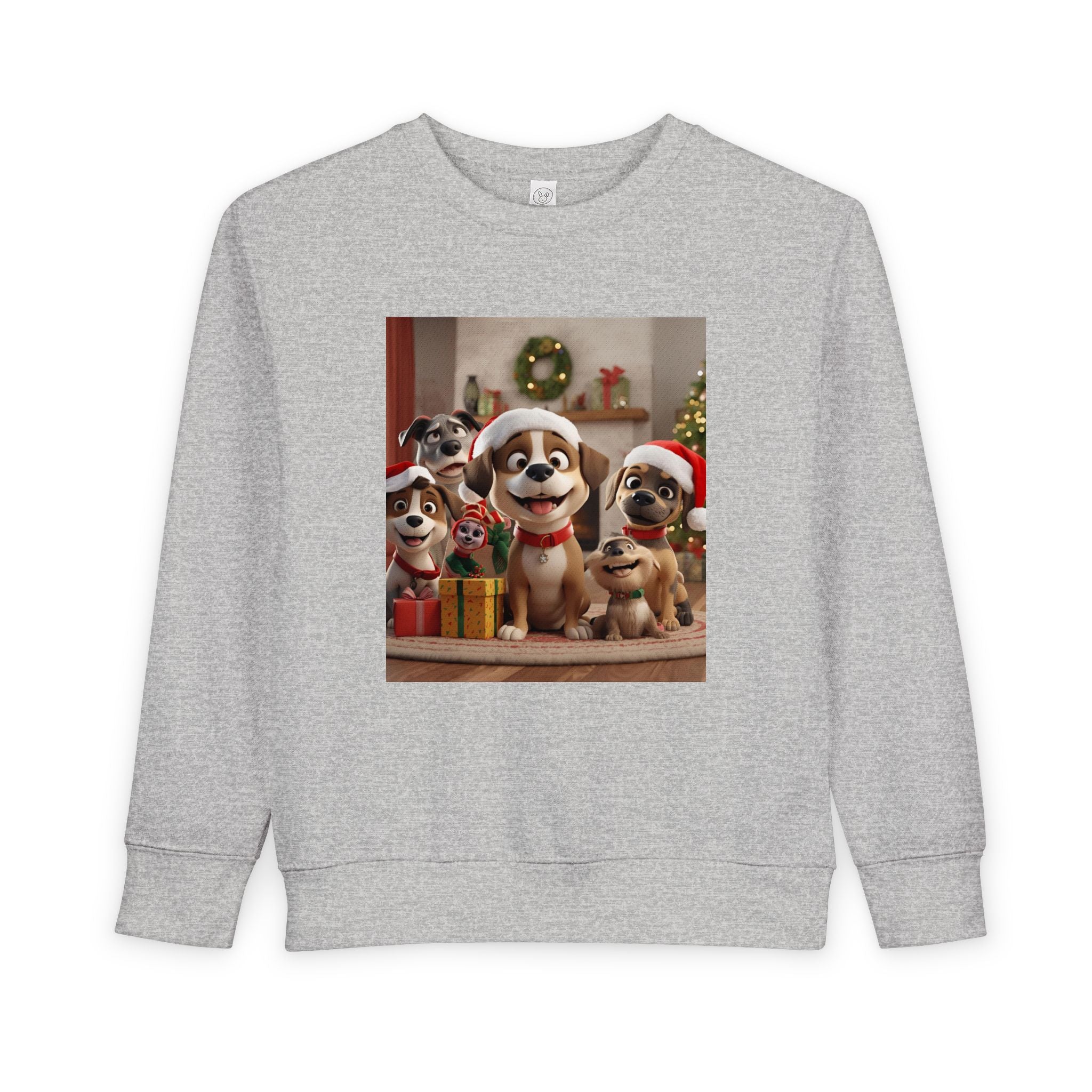 Cute Puppy Christmas Toddler Sweatshirt, Holiday Gift, Kids Sweatshirt, Baby Christmas Outfit, Cute Dog Apparel, Toddler Winter Wear