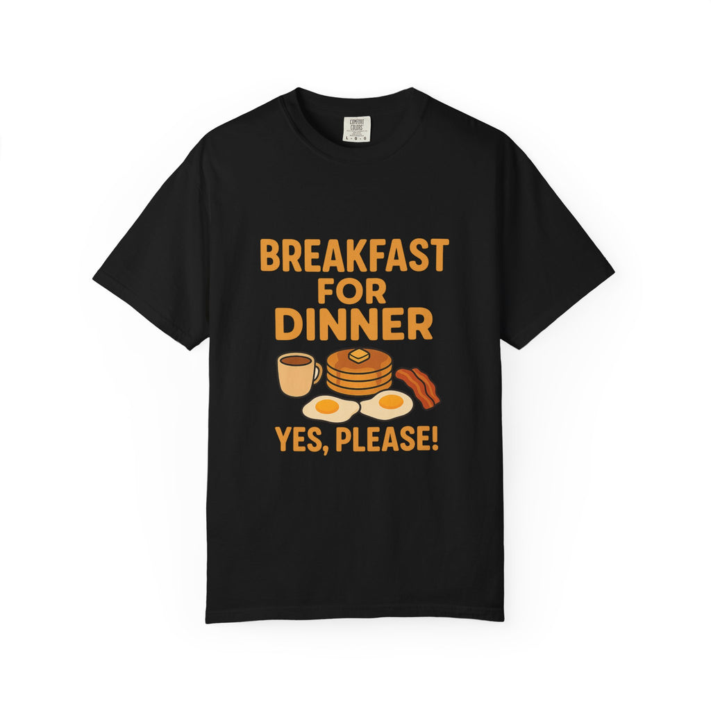 Cute Breakfast for Dinner Unisex T-shirt | Fun Foodie Tee, Gift for Food Lovers, Casual Wear, Brunch Shirt, Breakfast Lovers