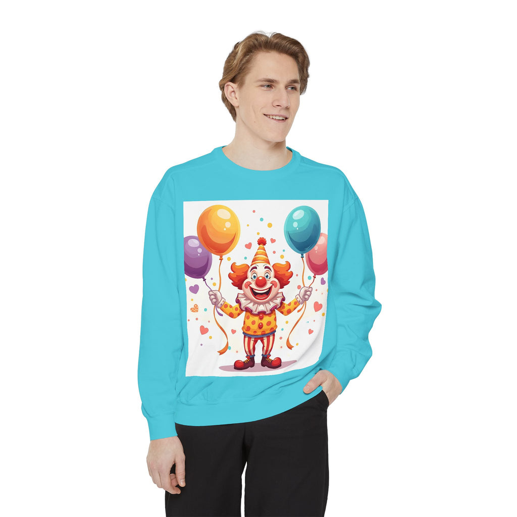 Funny Clown Unisex Garment-Dyed Sweatshirt