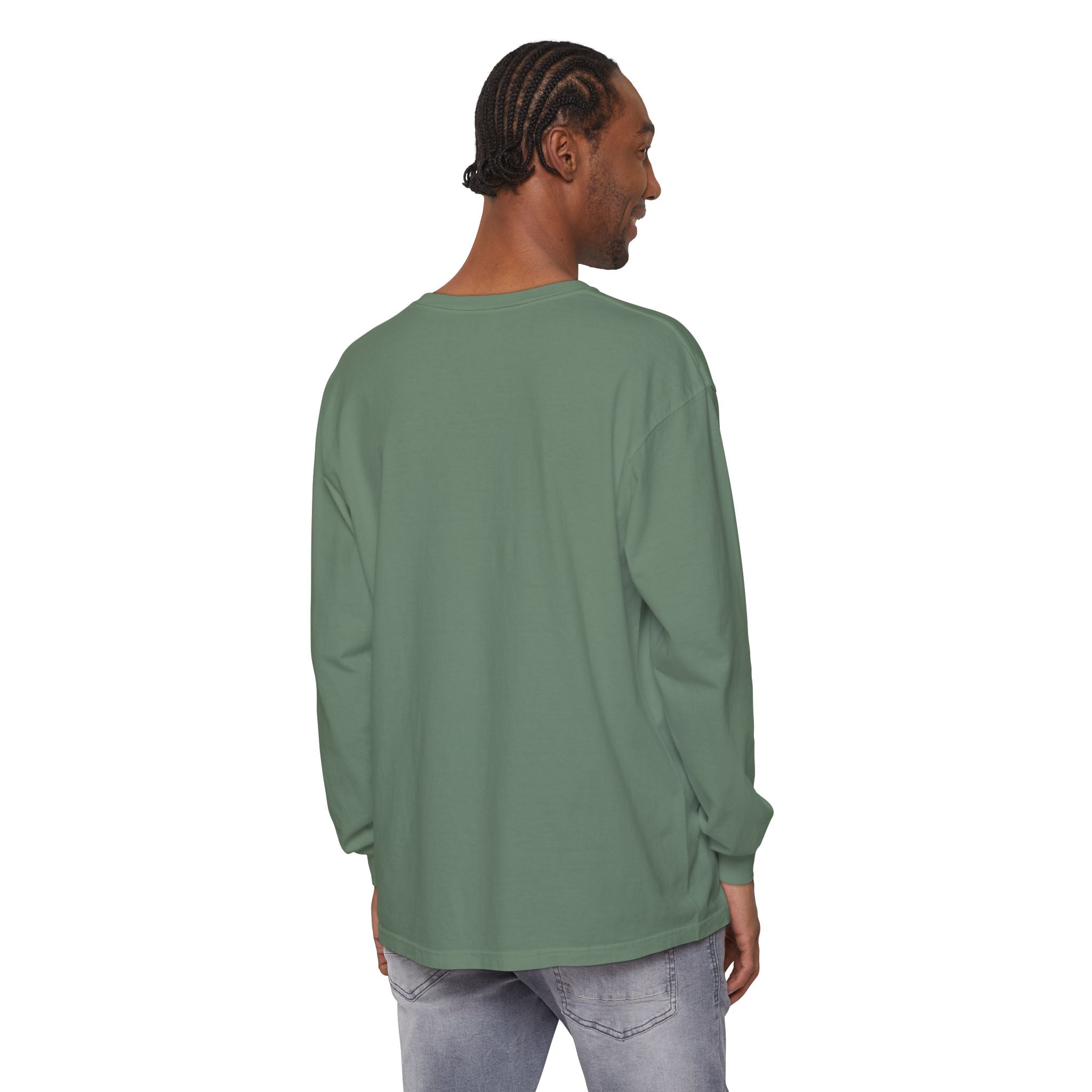 Scary Halloween Pumpkin Unisex Garment-dyed Long Sleeve T-Shirt