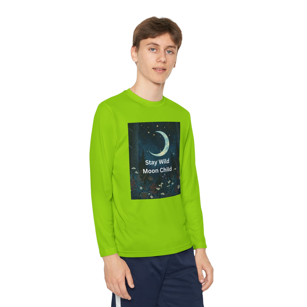 Stay Wild Moon Child Youth Long Sleeve Competitor Tee