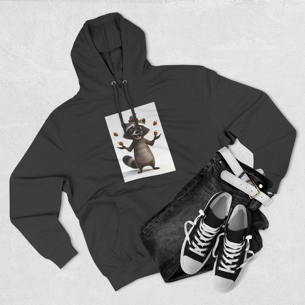 Raccoon Three-Panel Fleece Hoodie