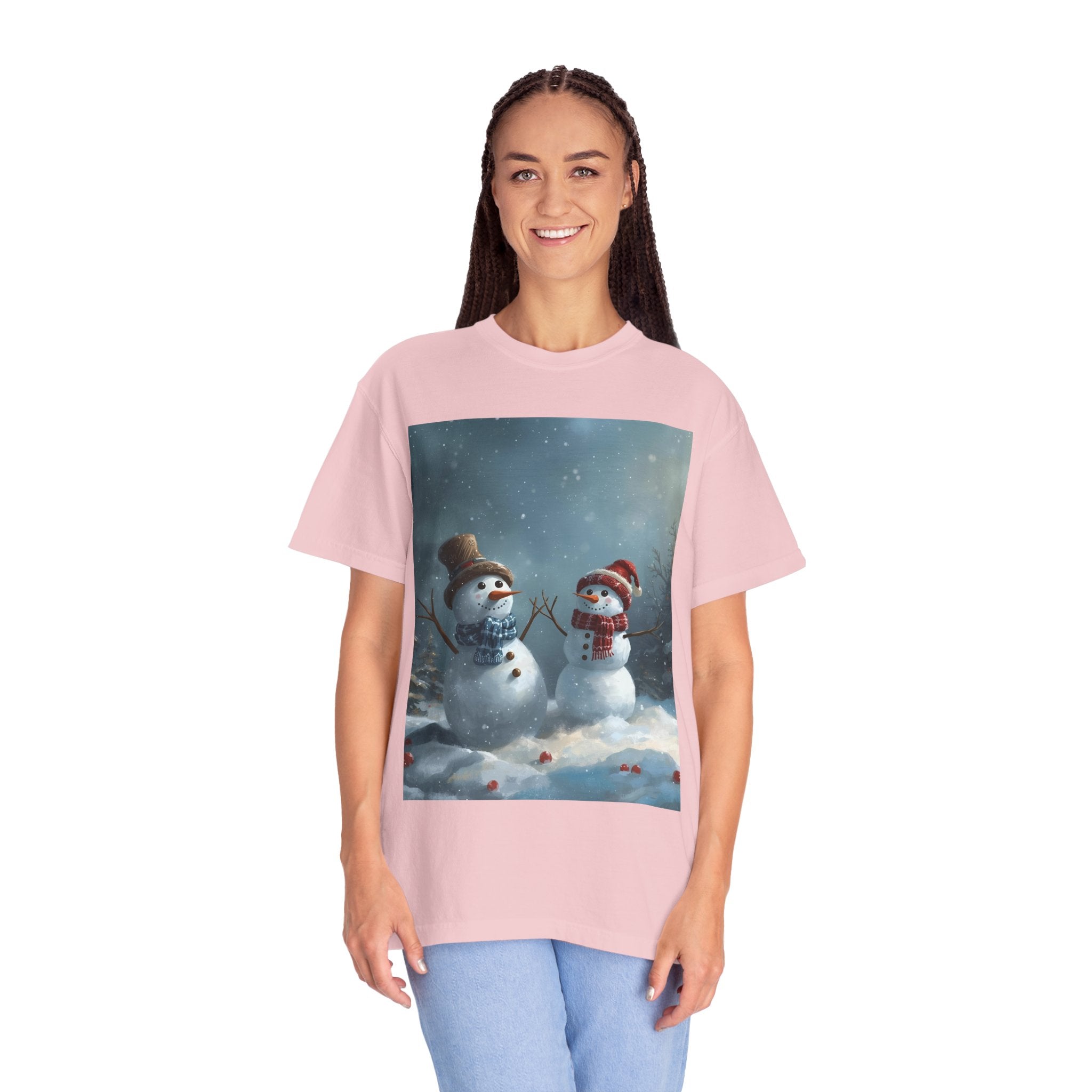 Christmas Winter Snowman T-Shirt, Festive Holiday Tee, Family Holiday Shirt, Cozy Winter Outfit, Seasonal Gift Idea