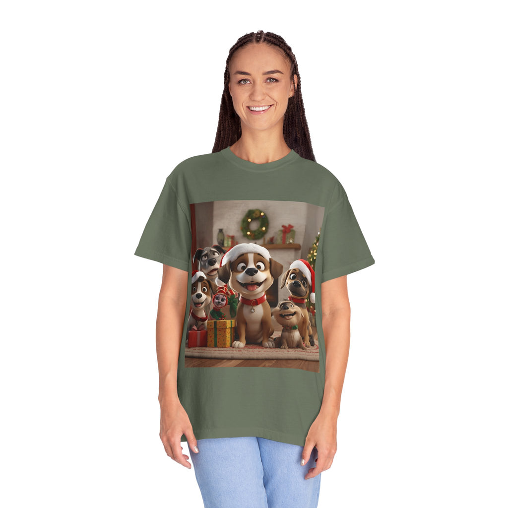 Cute Christmas Festive Dog Holiday T-Shirt | Pet Lover Gift, Christmas Shirt, Unisex Casual Tee, Cute Animal Apparel, Holiday Spirit Outfit
