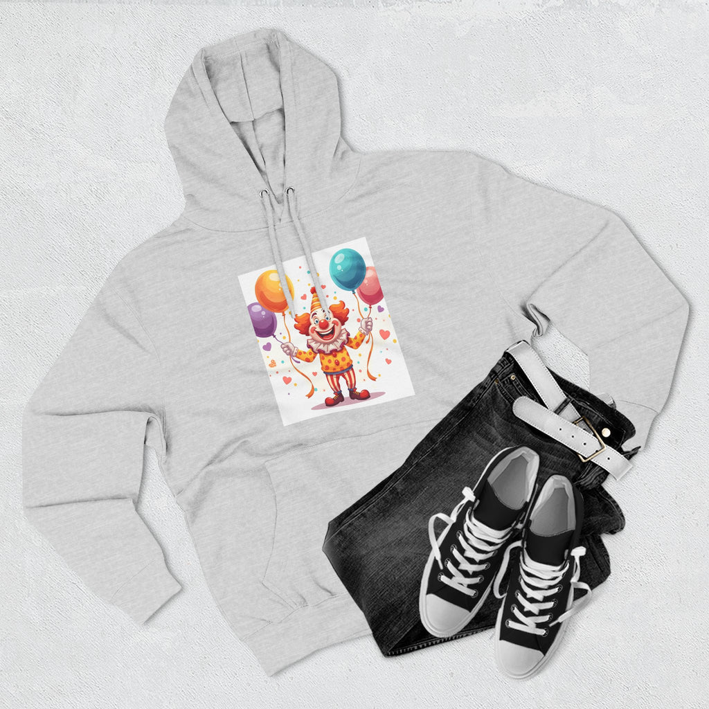 Clown Funny Three-Panel Fleece Hoodie