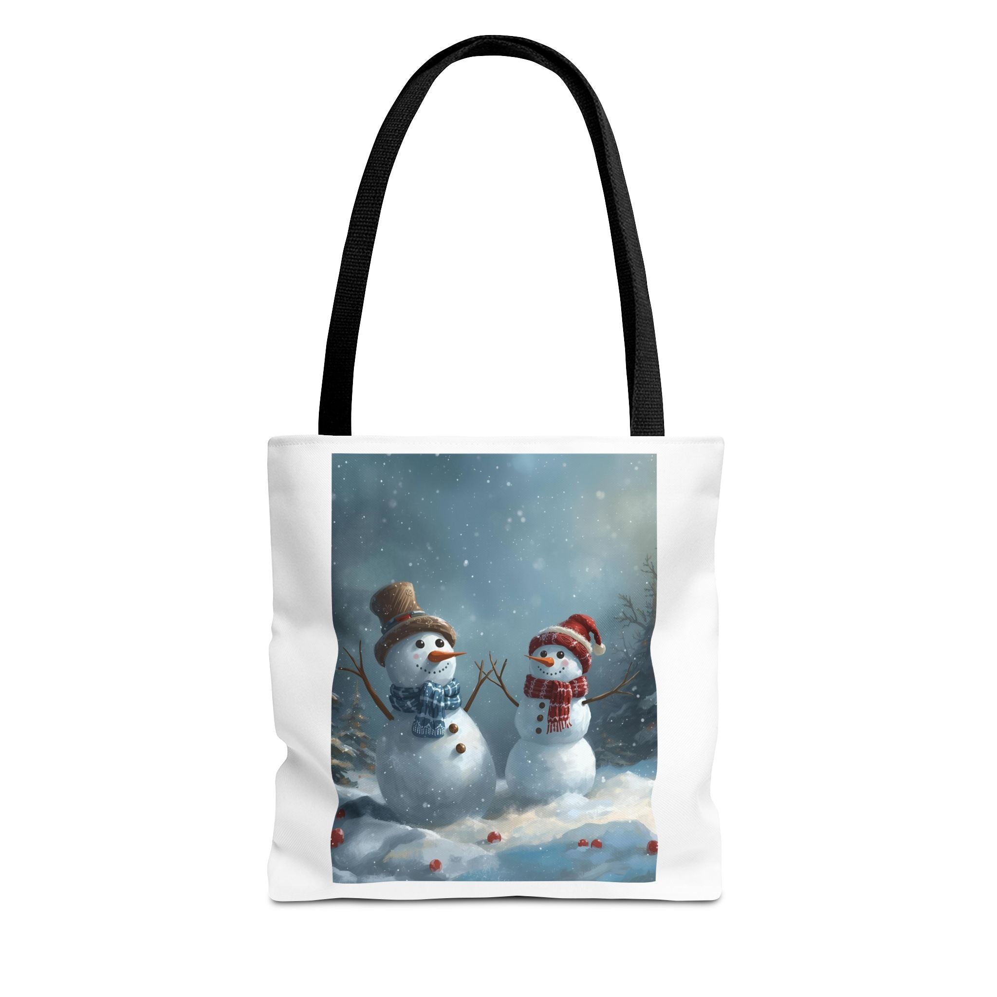 Christmas Snowman Holiday Tote Bag, Festive Bag for Christmas, Winter Shopping, Gift for Her, Reusable Eco-Friendly, Merry Holidays