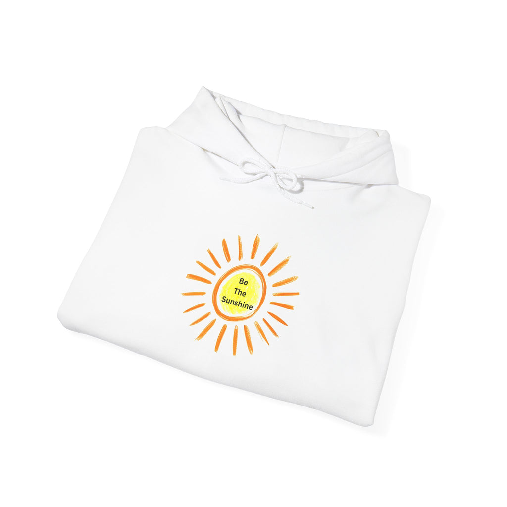 Be The Sunshine Smiley Sun Graphic Hoodie - Cozy, Unisex Sweatshirt for Summer, Festivals, Birthdays, Gifts, Stylish Apparel