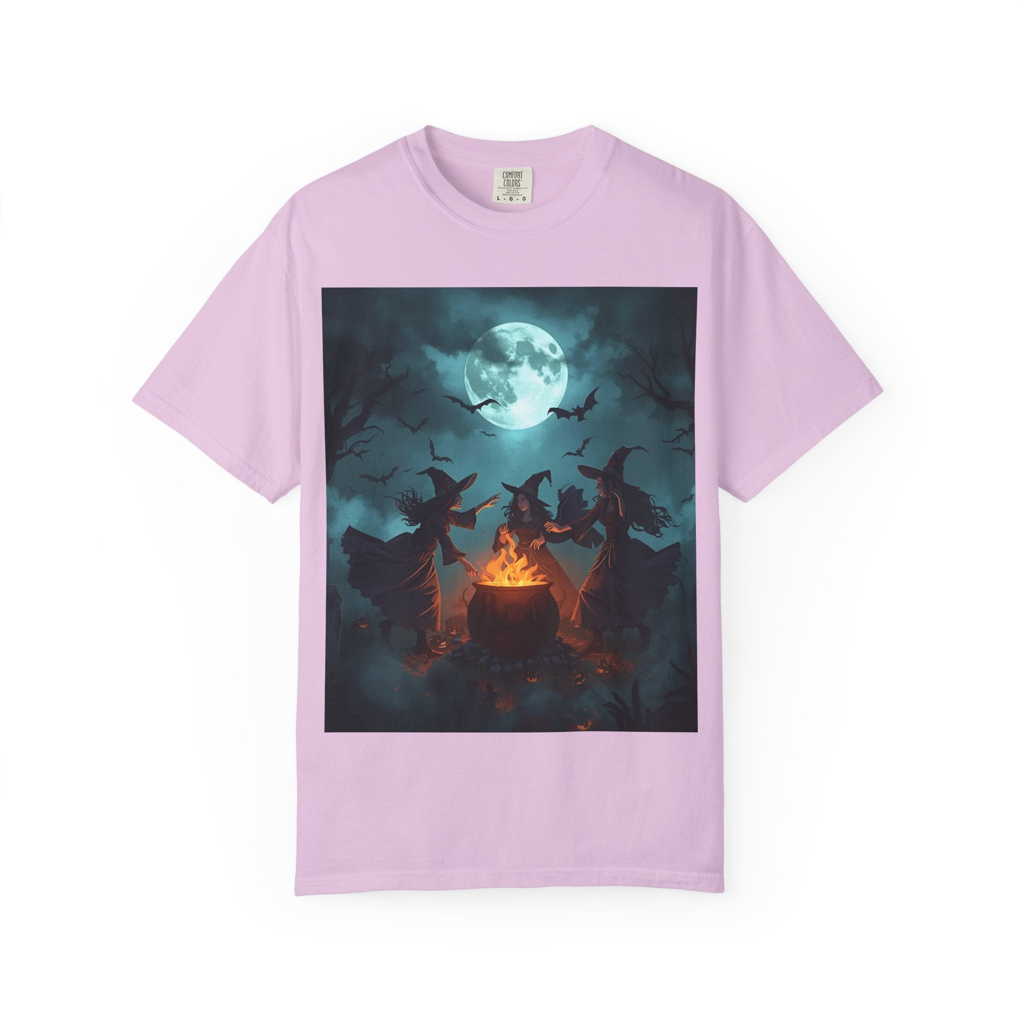 Spooky Halloween Full Moon T-Shirt - Spooky Halloween Top for Fall Celebrations, Casual Wear, Gift for Witches, Unisex Tee, Festive Graphic Shirt