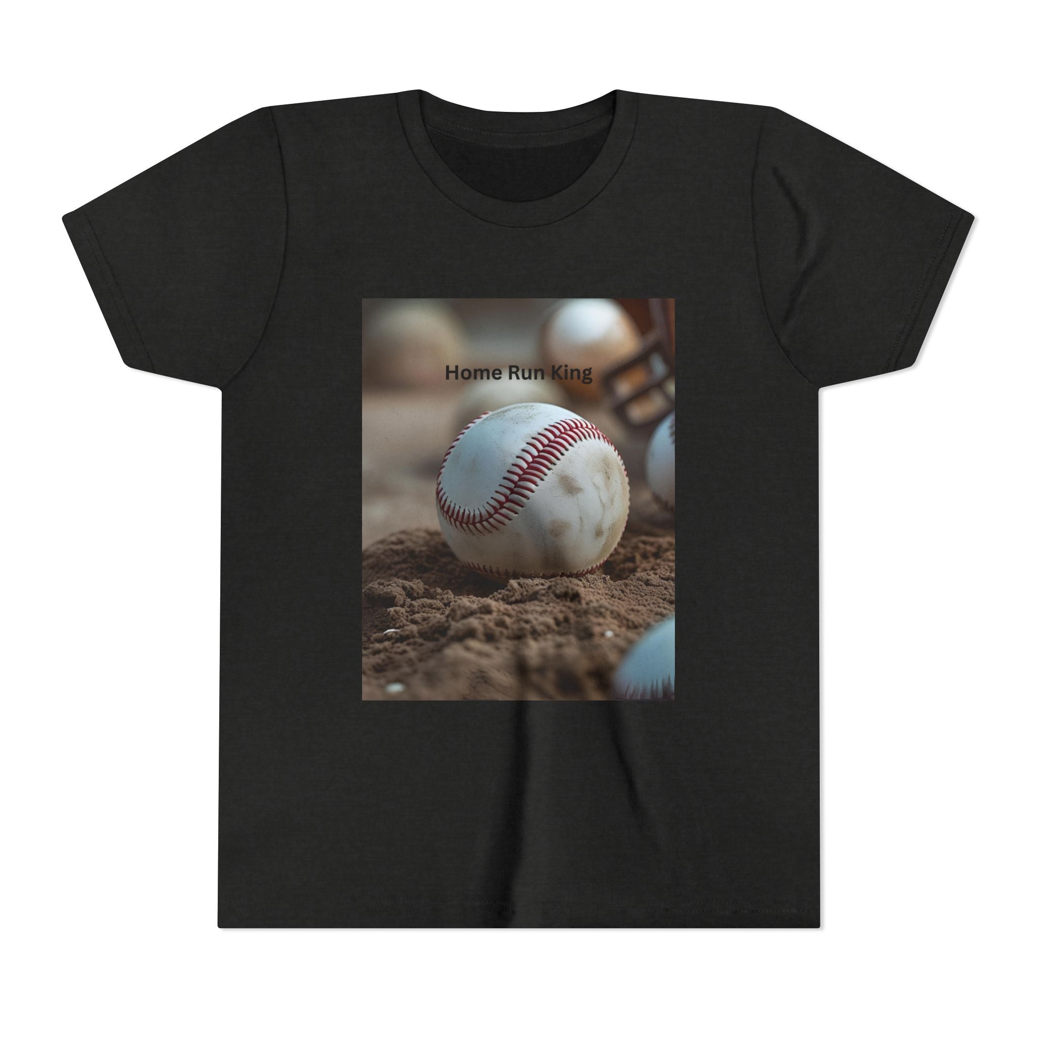 Home Run King Youth Tee, Baseball Shirt, Kids Sports Apparel, Gift for Young Athletes, Perfect for Birthdays, Sports Events, Team Spirit