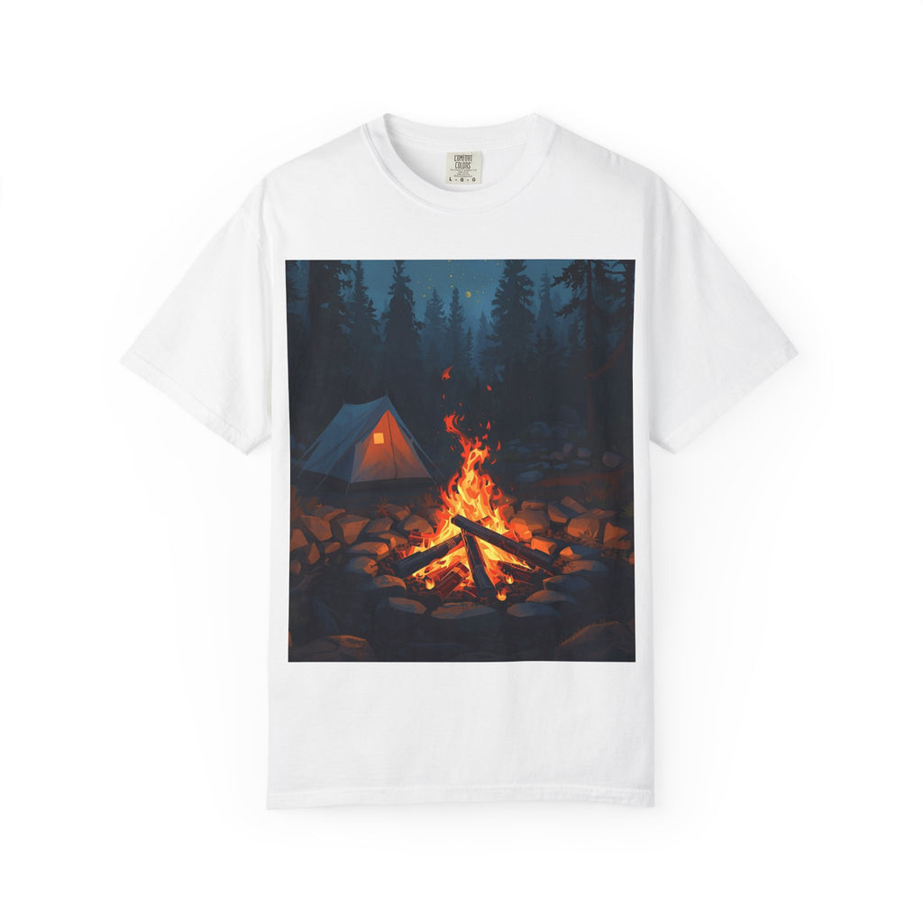 Campfire Adventure T-Shirt - Unisex Outdoors Shirt, Camping Apparel, Nature Lover Gift, Travel Tee, Boho Style Wear