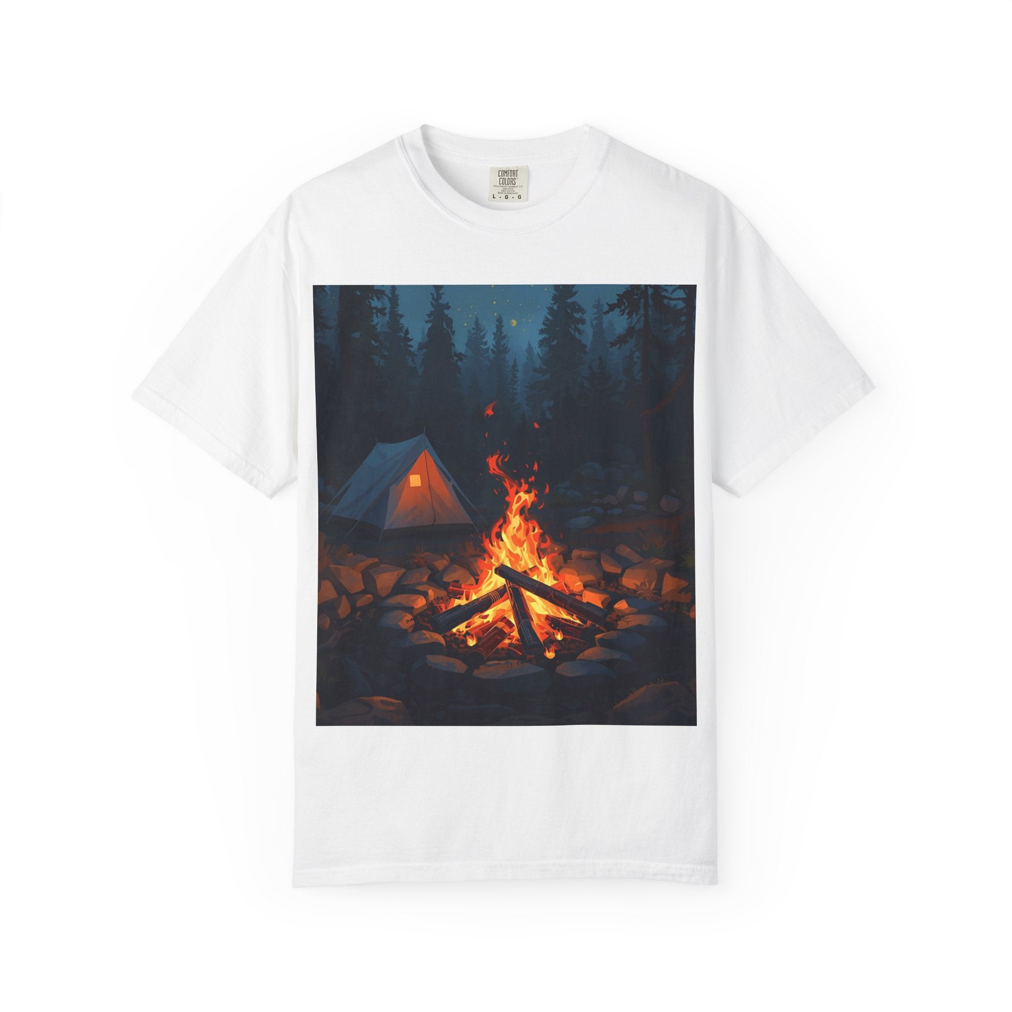 Campfire Adventure T-Shirt - Unisex Outdoors Shirt, Camping Apparel, Nature Lover Gift, Travel Tee, Boho Style Wear