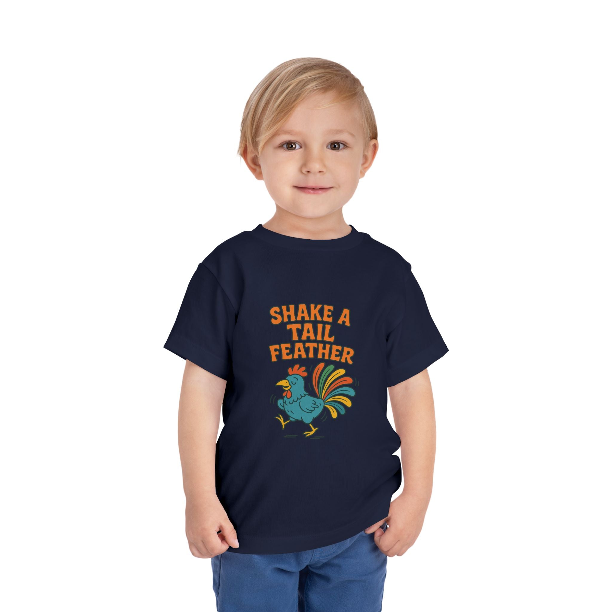 Shake A Tail Feather Funny Toddler Short Sleeve Tee