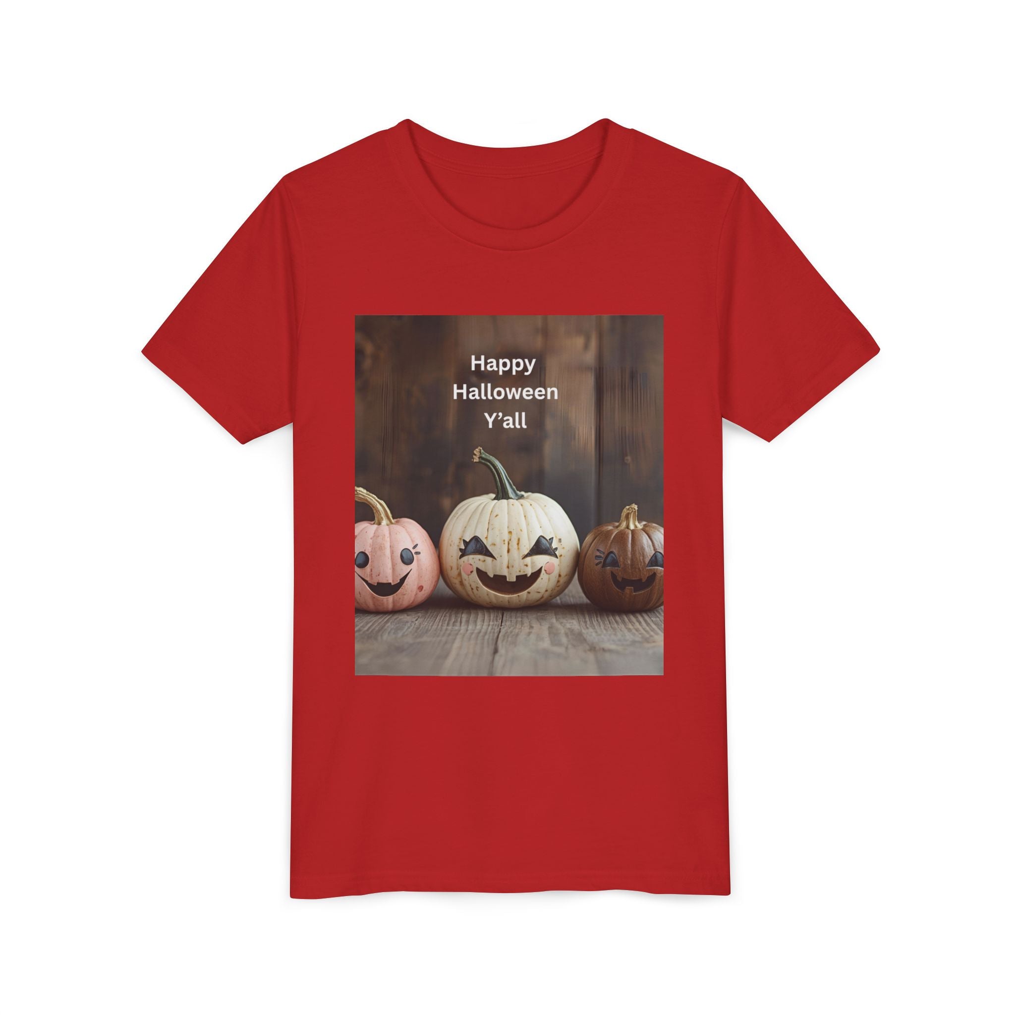 Happy Halloween Youth Tee, Kids Halloween Shirt, Pumpkin T-Shirt, Fall Festival Apparel, Trick or Treat Wear, Spooky Season Top