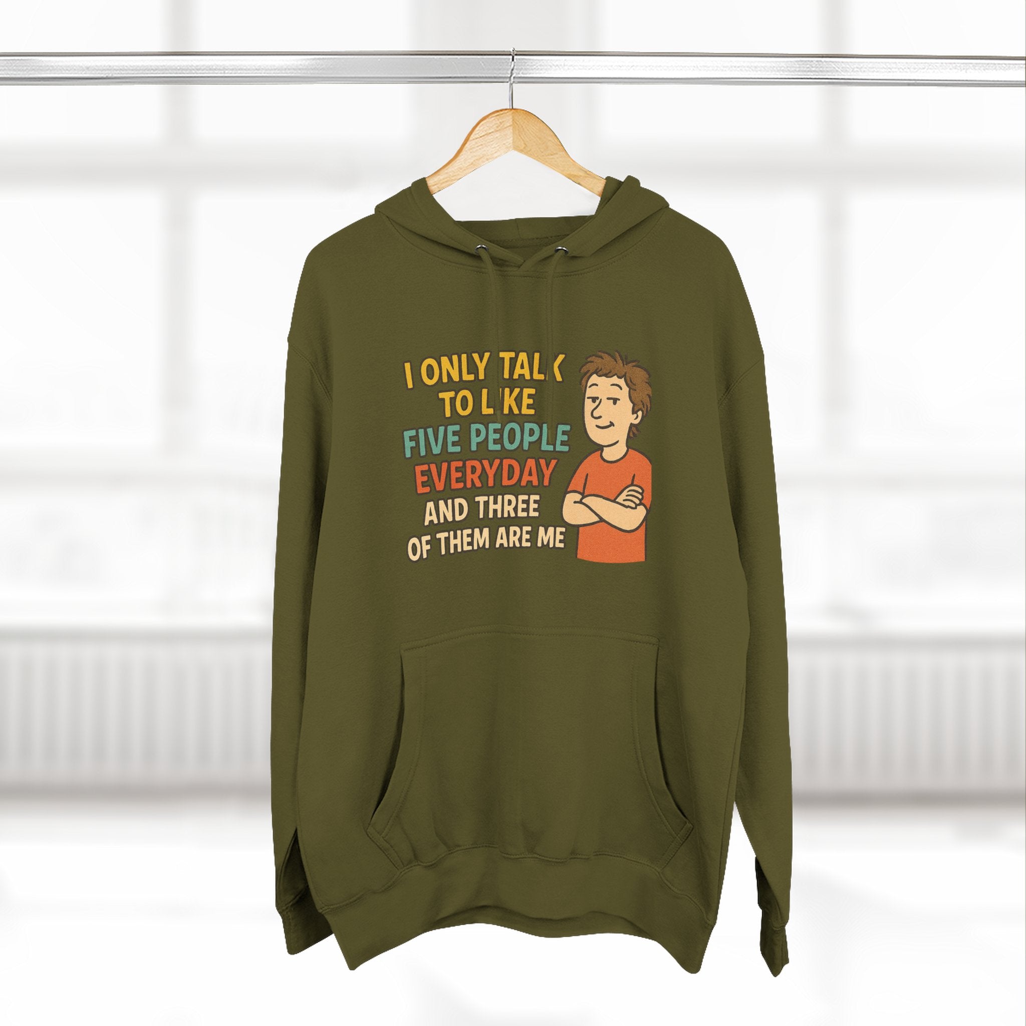 Introvert Humor Hoodie - I Only Talk to Like Five People Everyday