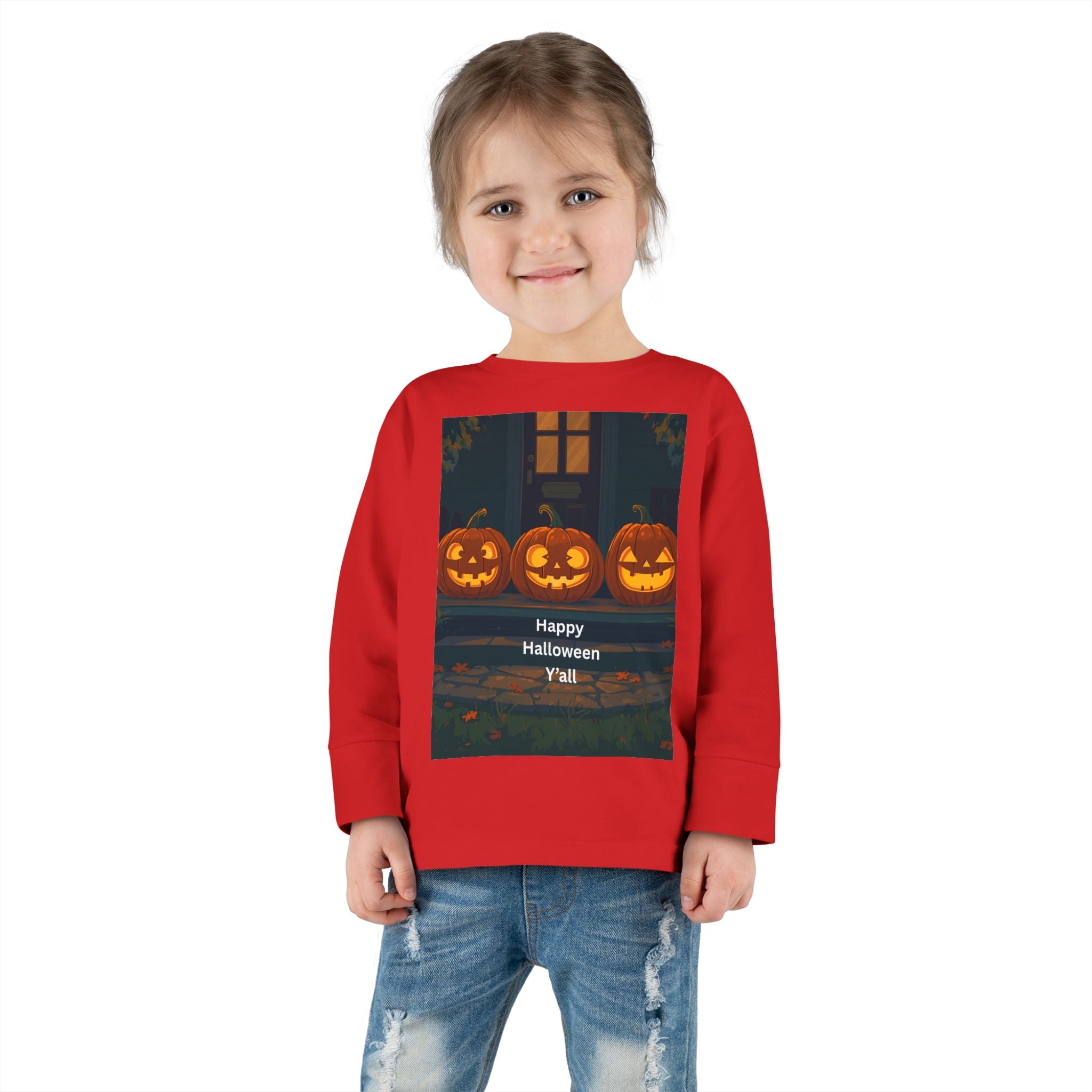 Halloween Pumpkin Toddler Long Sleeve Tee