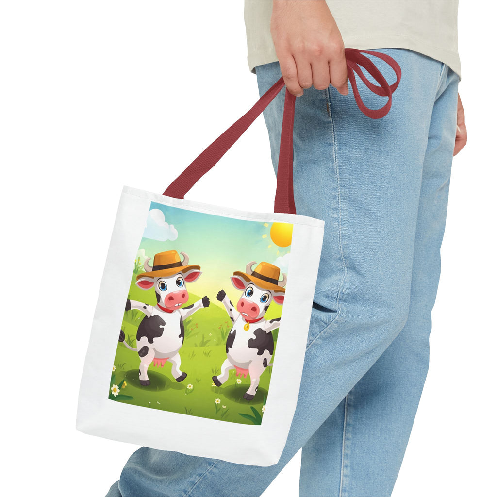 Cute Cow Tote Bag, Farm Animal Lover Gift, Eco-Friendly Shopping Bag, Fun Grocery Tote, Kids' Cartoon Bag