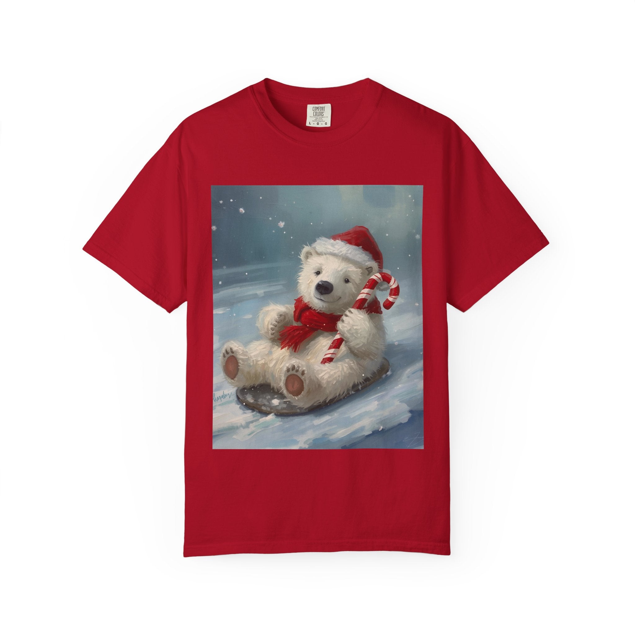 Cozy Christmas Bear T-Shirt, Winter Apparel, Holiday Gift, Family Matching Tee, Cute Polar Bear Design, Festive Outfit