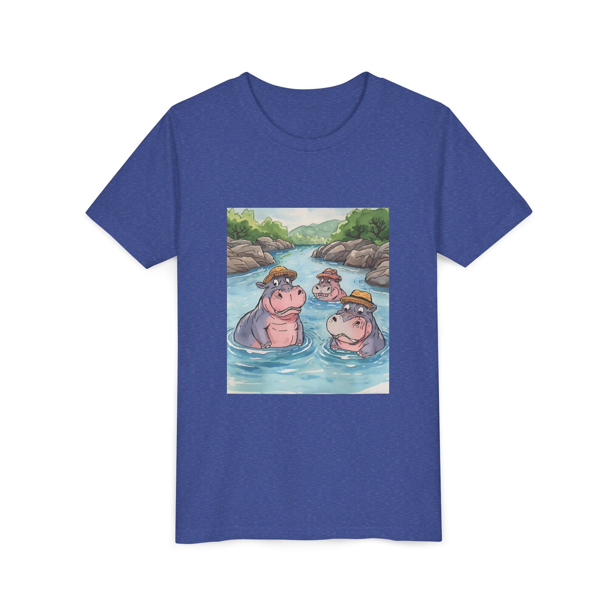 Hippo Cute Youth Short Sleeve Tee