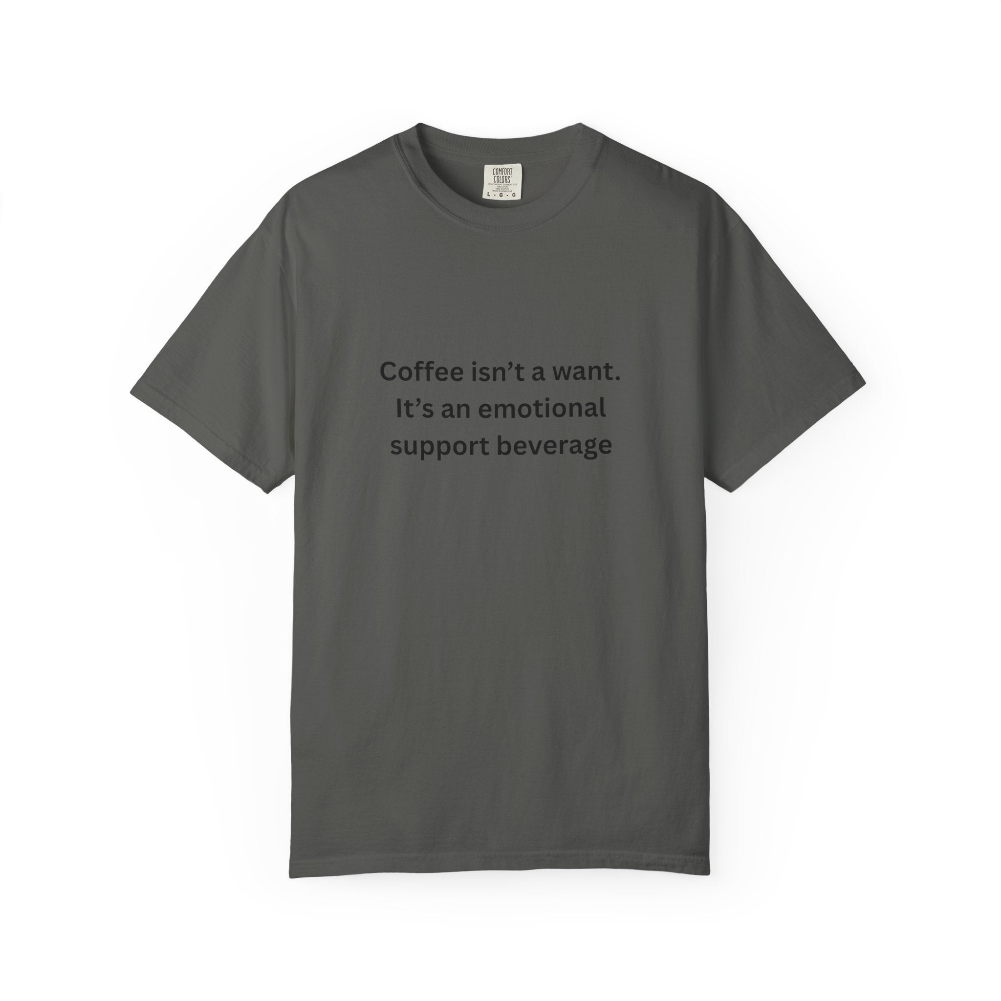Emotional Support Coffee T-Shirt, Funny Coffee Tee, Gift for Coffee Lovers, Unisex Relaxed T-Shirt, Humor Apparel, Casual Wear