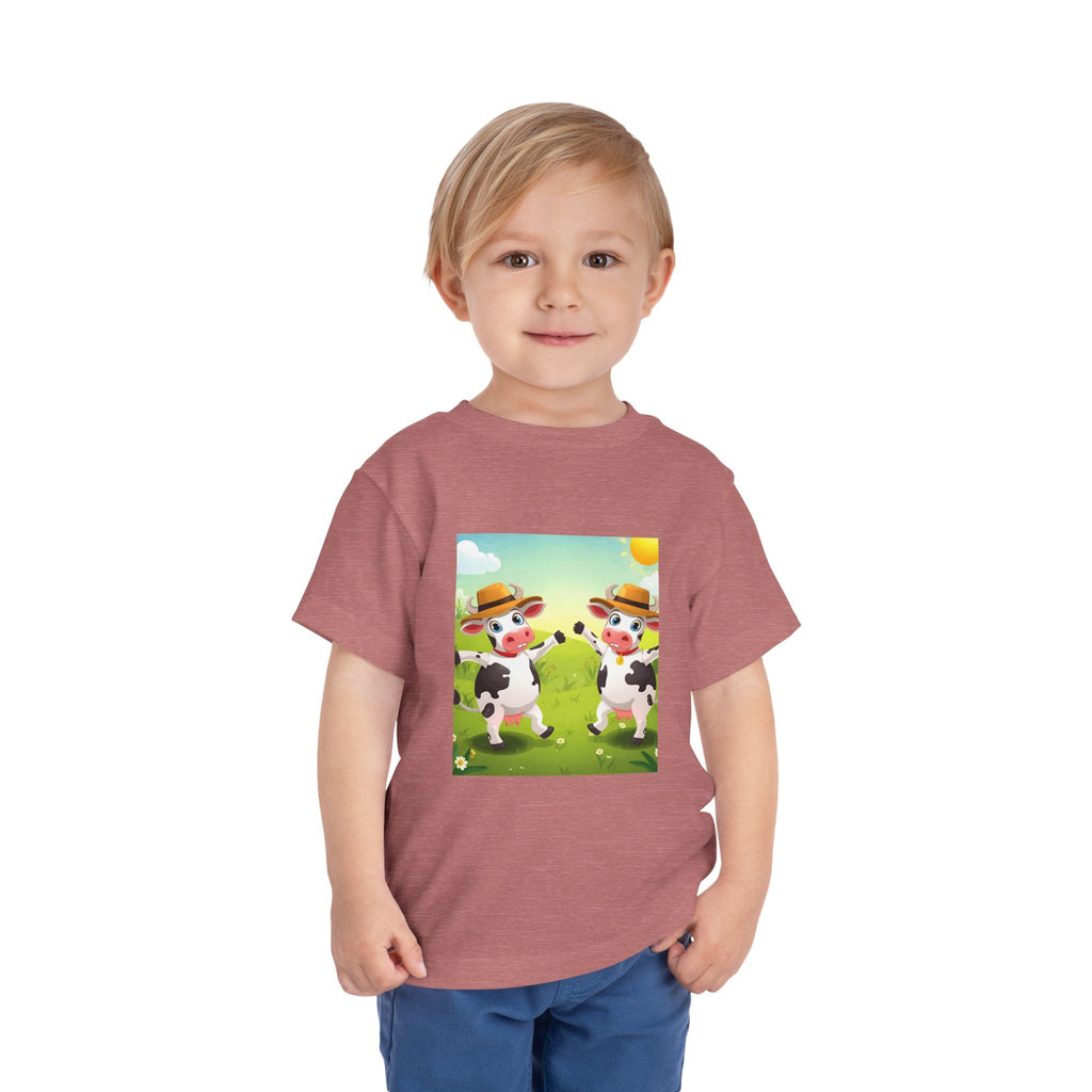 Cute Cow Fun Farm Toddler Short Sleeve Tee
